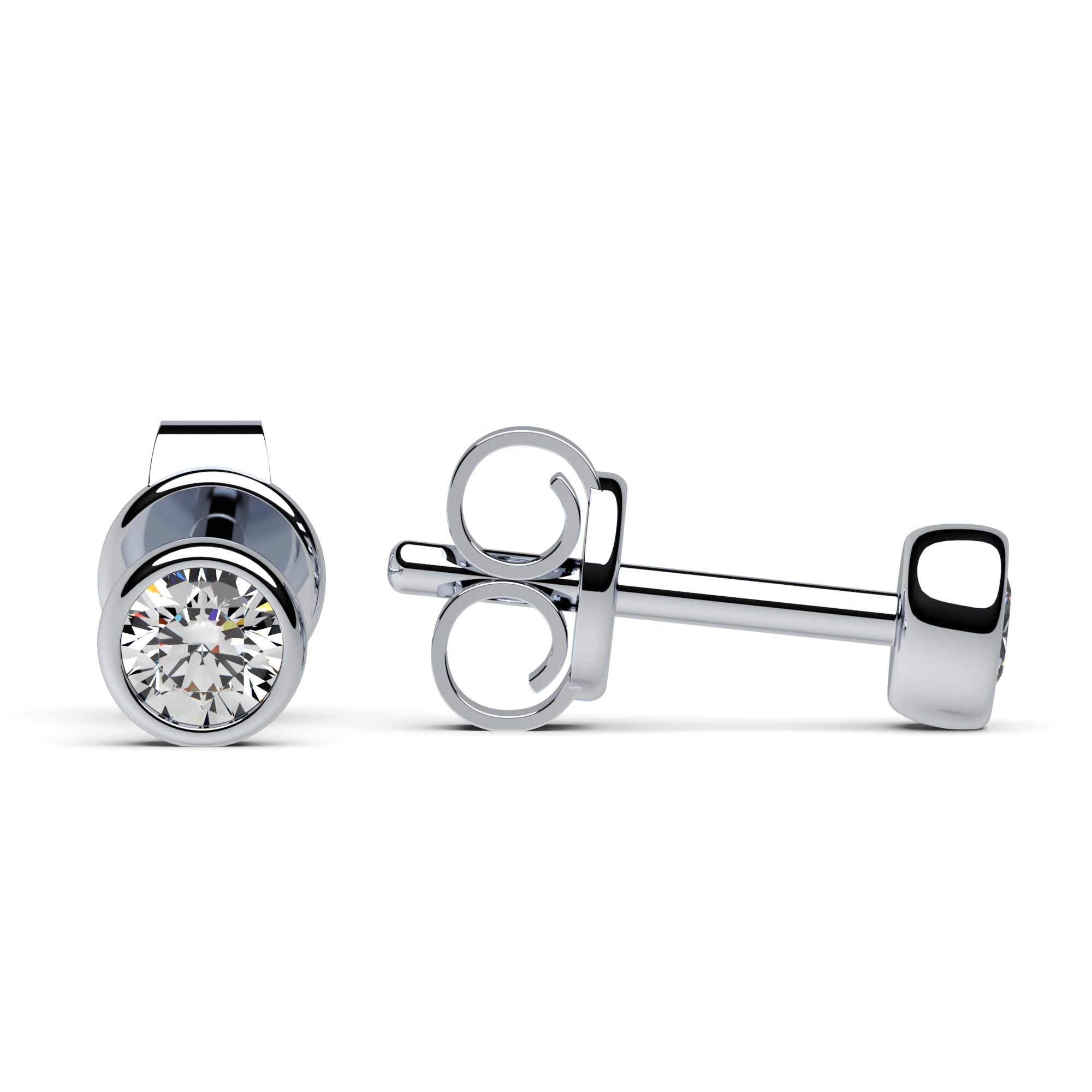 Ohrstecker rund Zirkonia klein