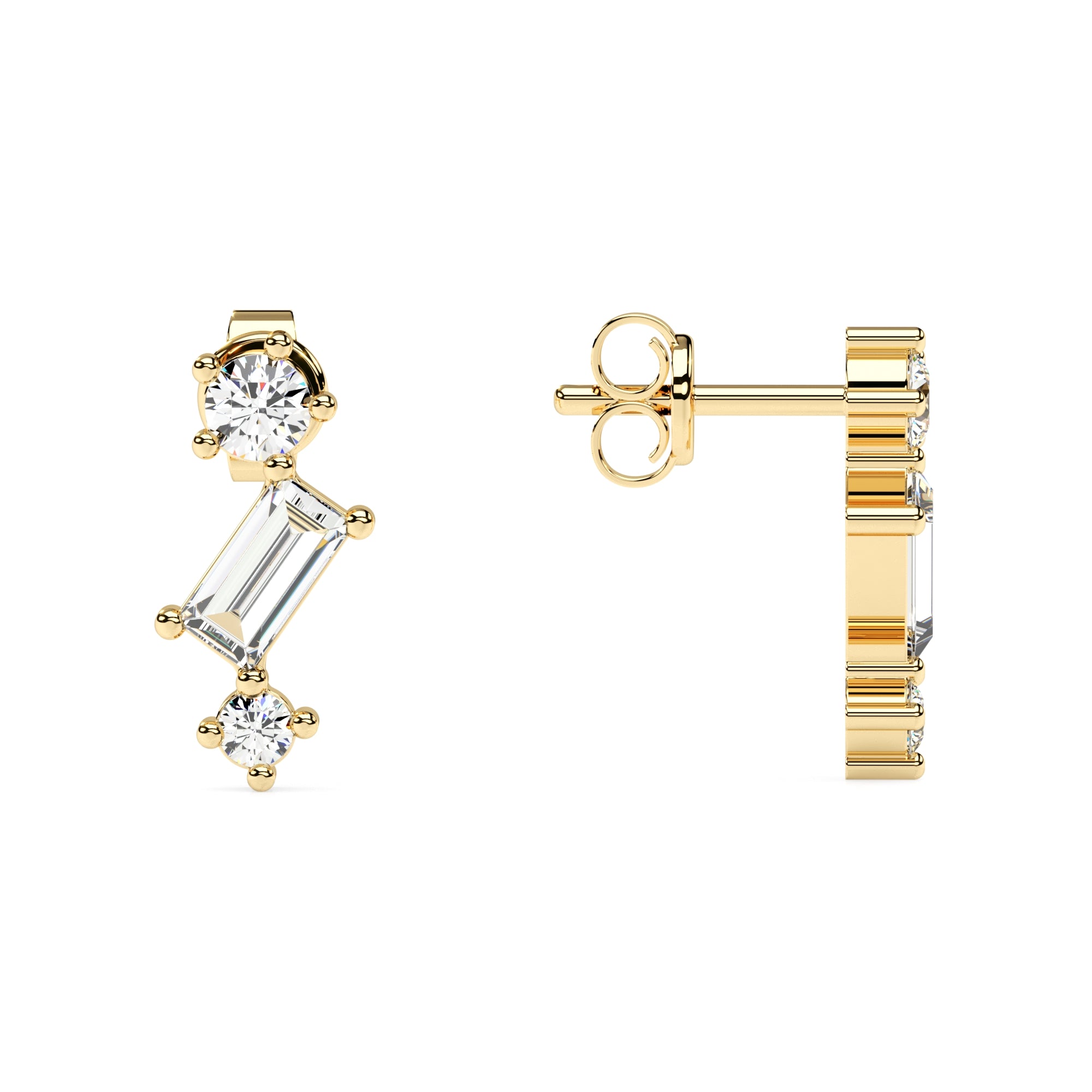 Ohrstecker Baguette Zirkonia