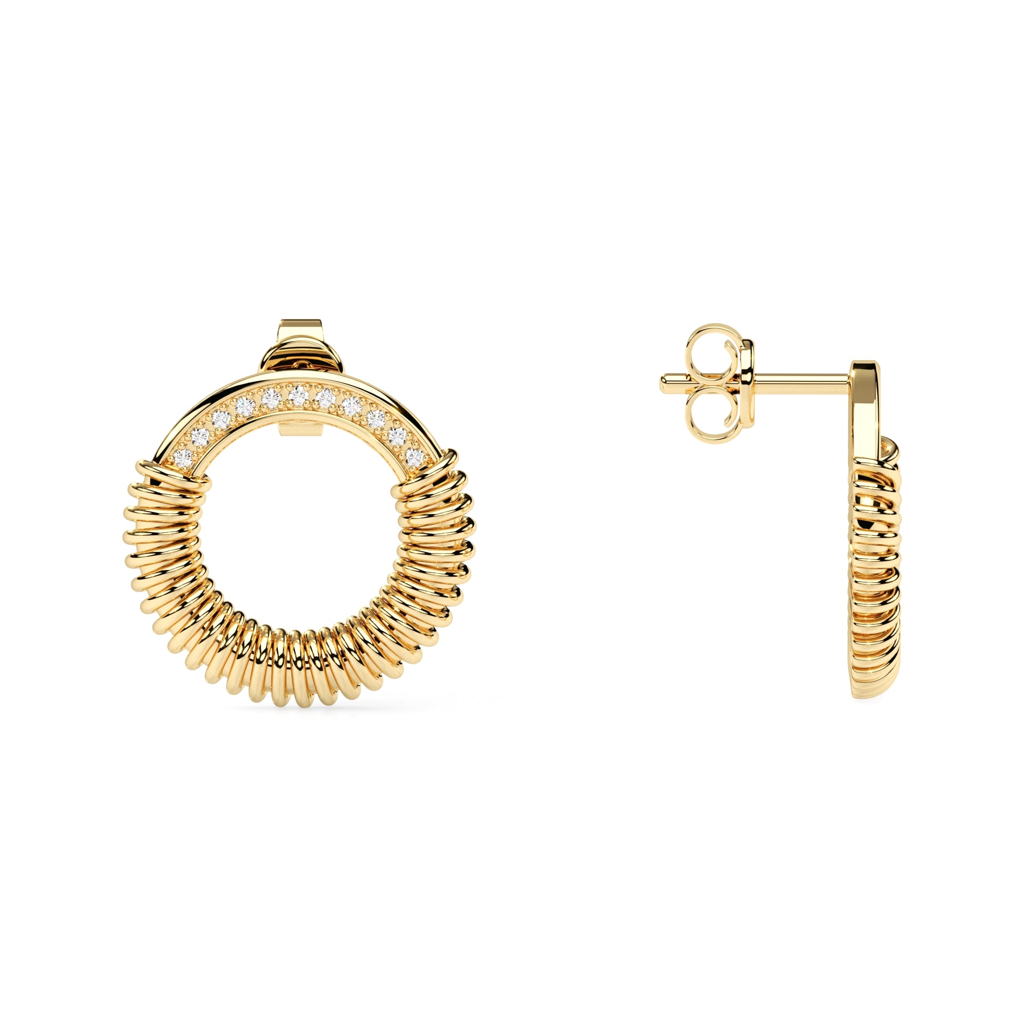 Ohrstecker Kreis Pavé gedreht