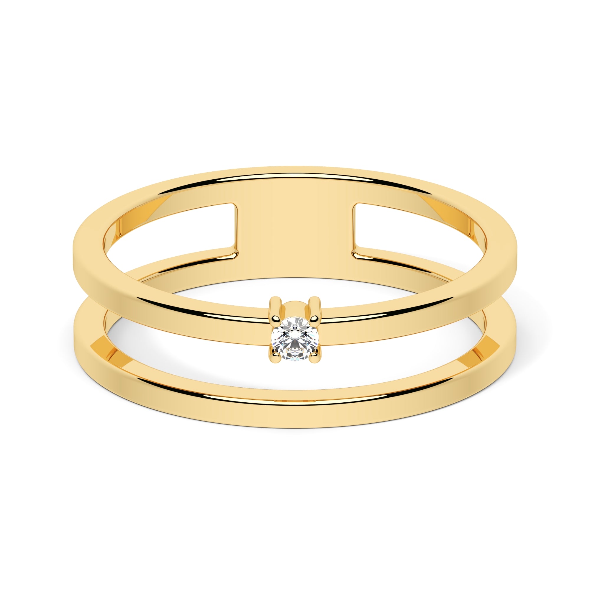 Ring doppelt mit Zirkonia