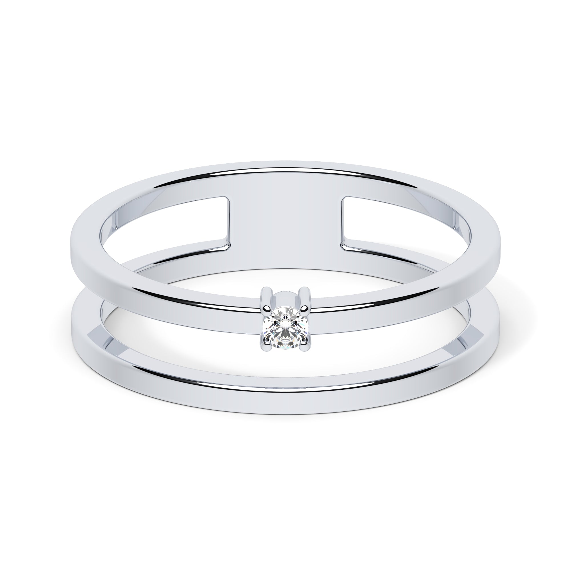 Ring doppelt mit Zirkonia