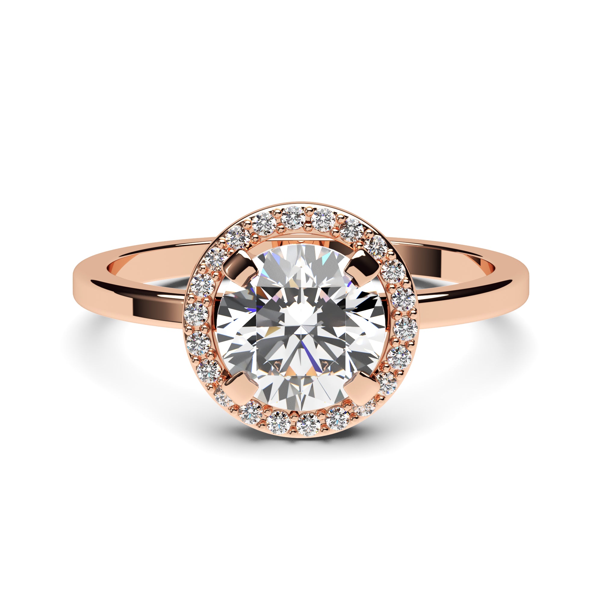 Ring Solitär Halo