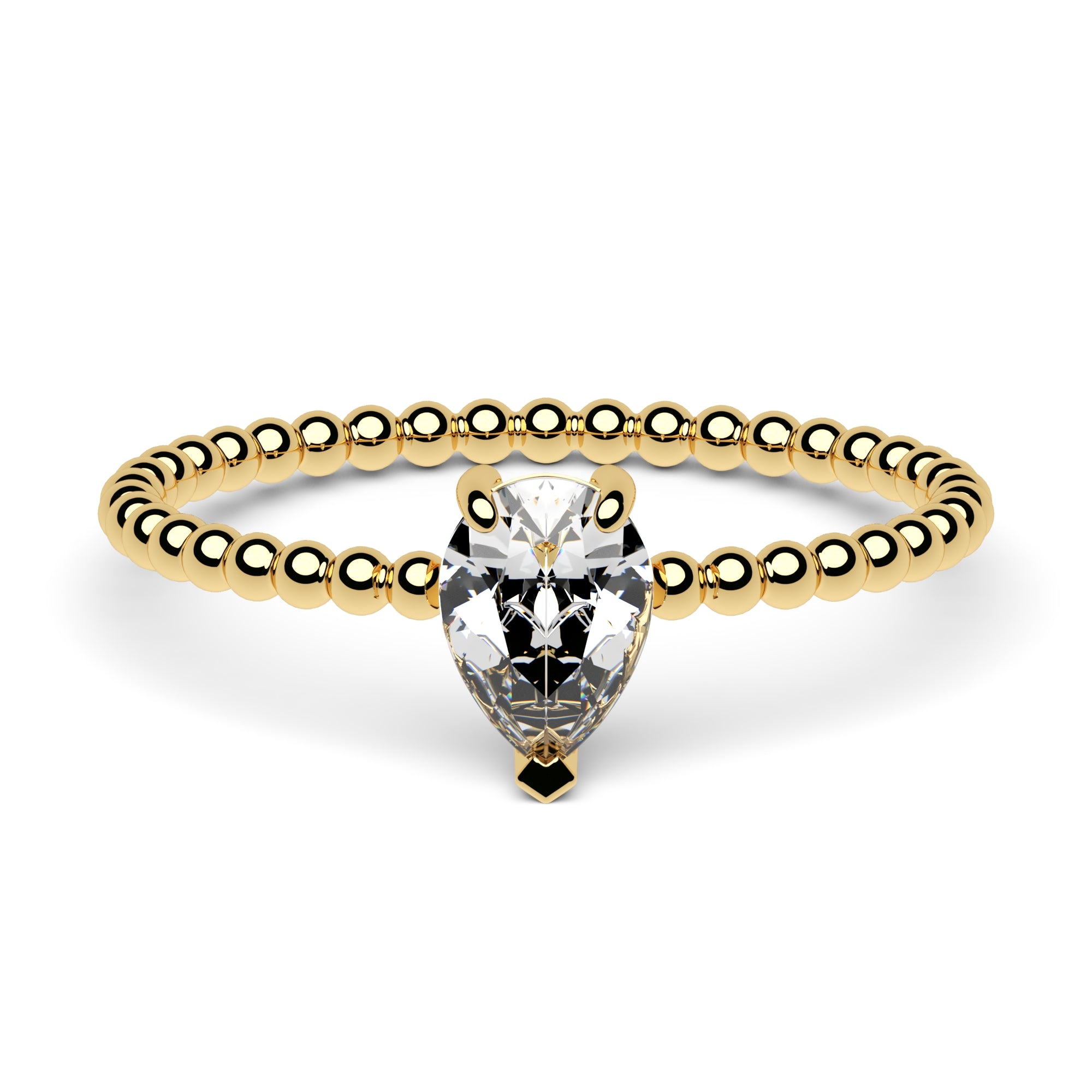 Ring Kugeln mit Zirkonia