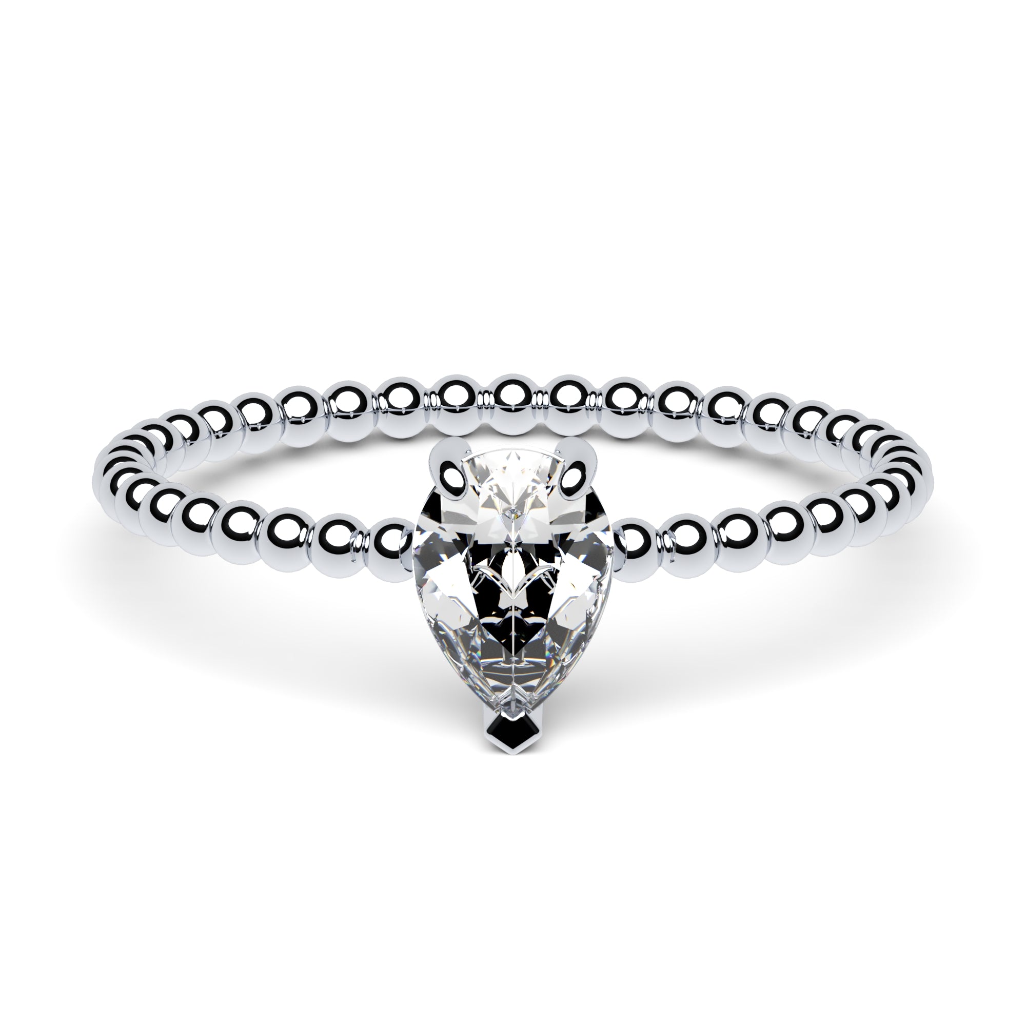 Ring Kugeln mit Zirkonia