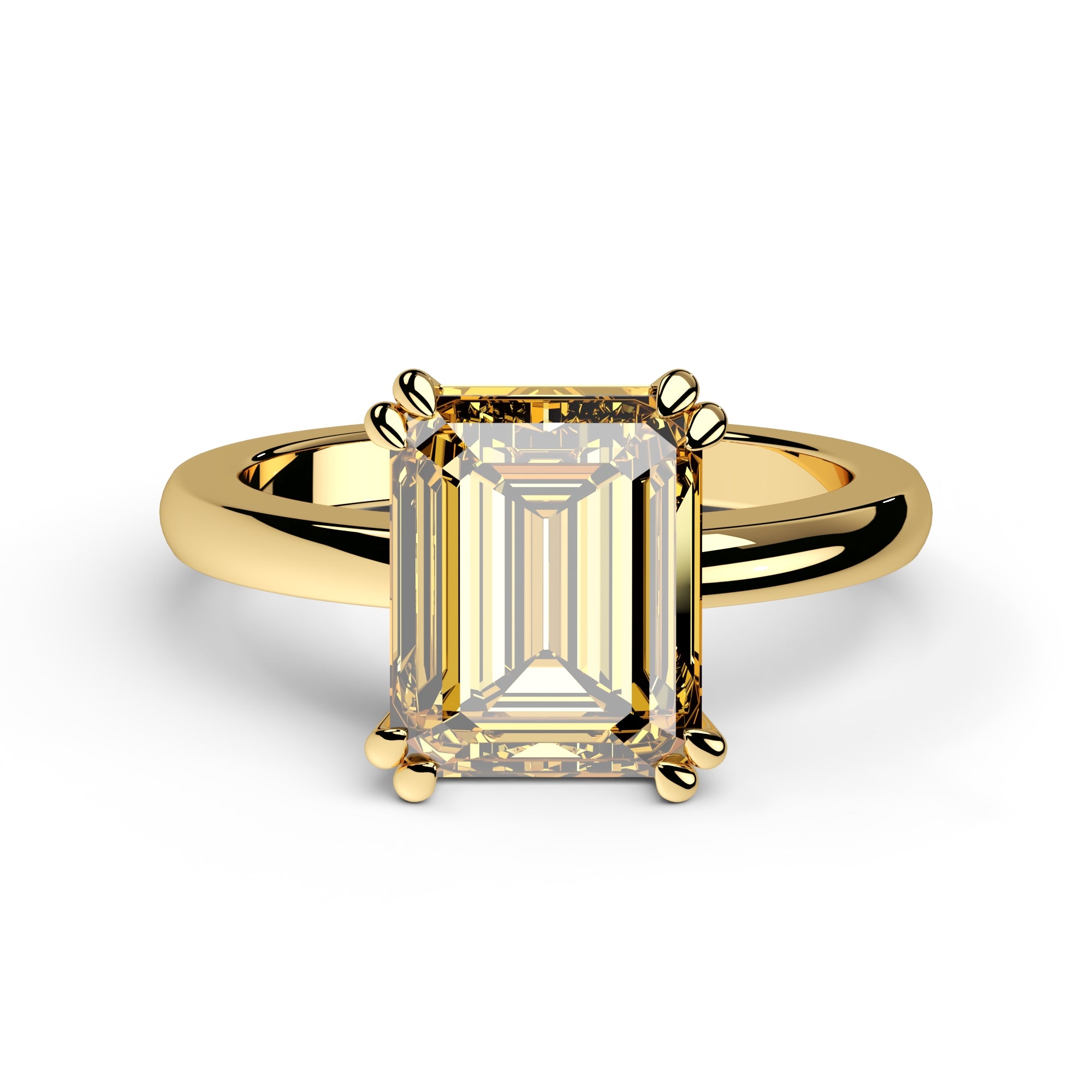 Ring gelber Baguette