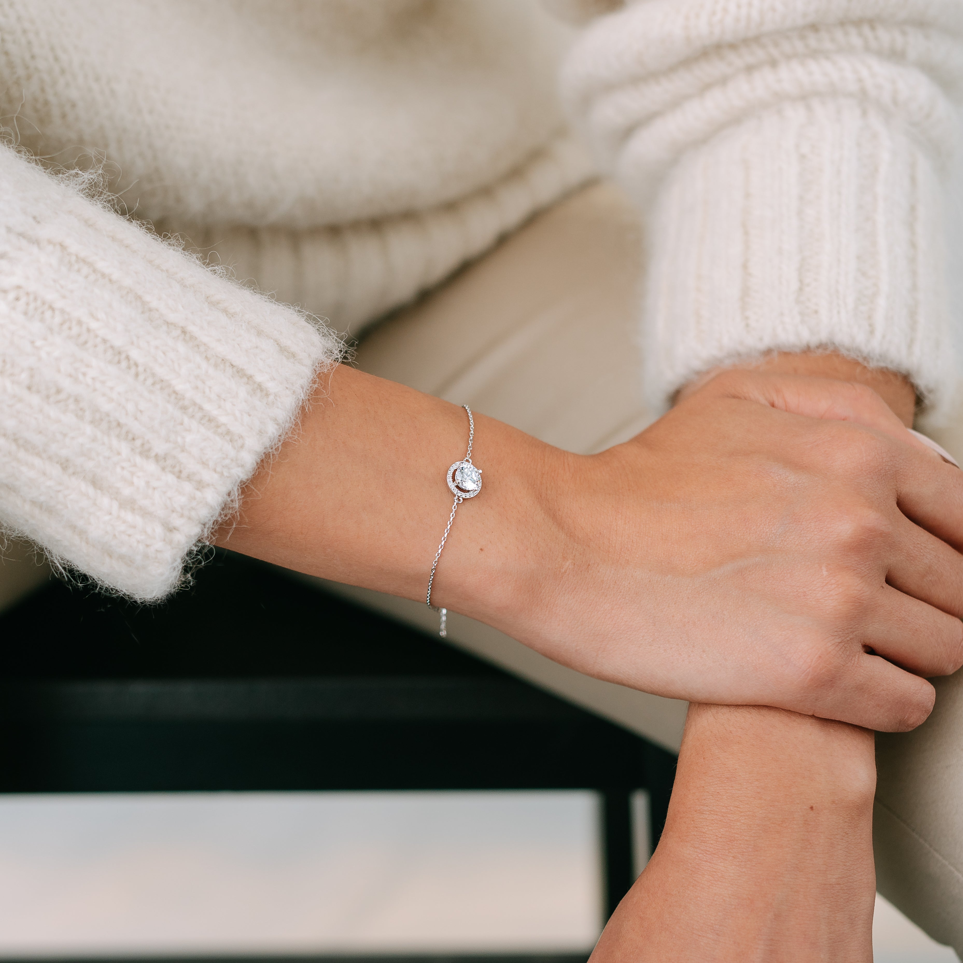 Armband Solitär Halo