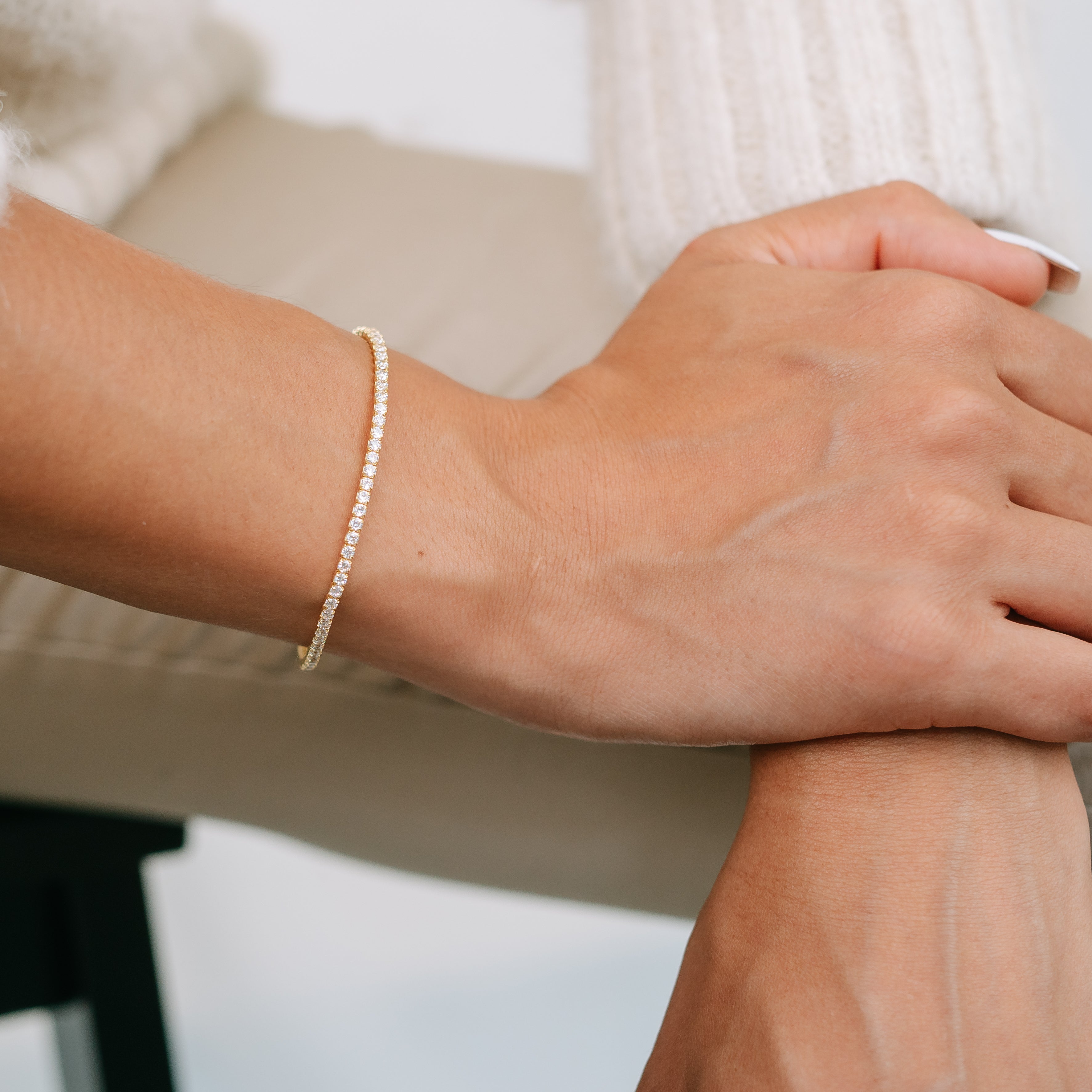 Tennisarmband weiße Zirkonia