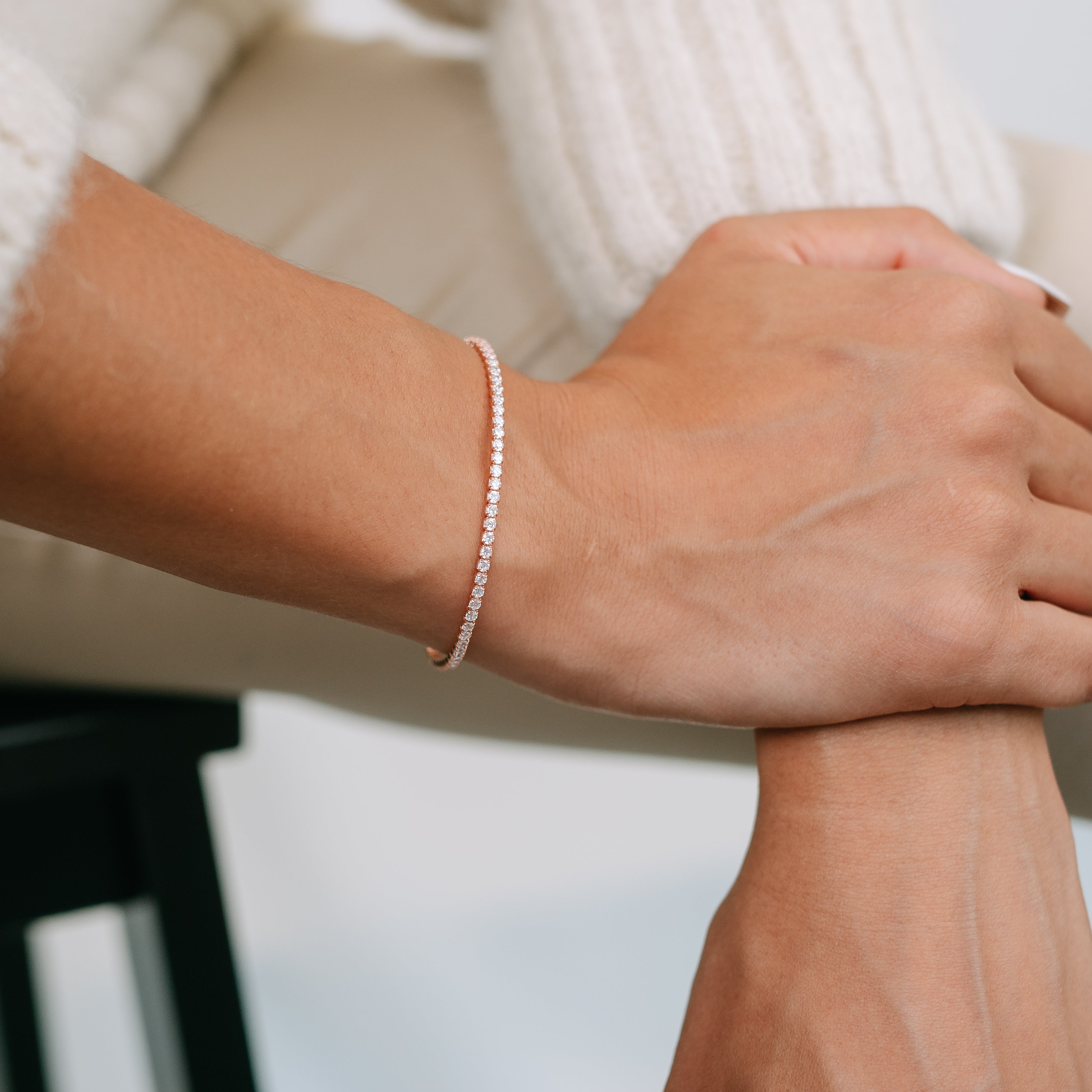 Tennisarmband weiße Zirkonia