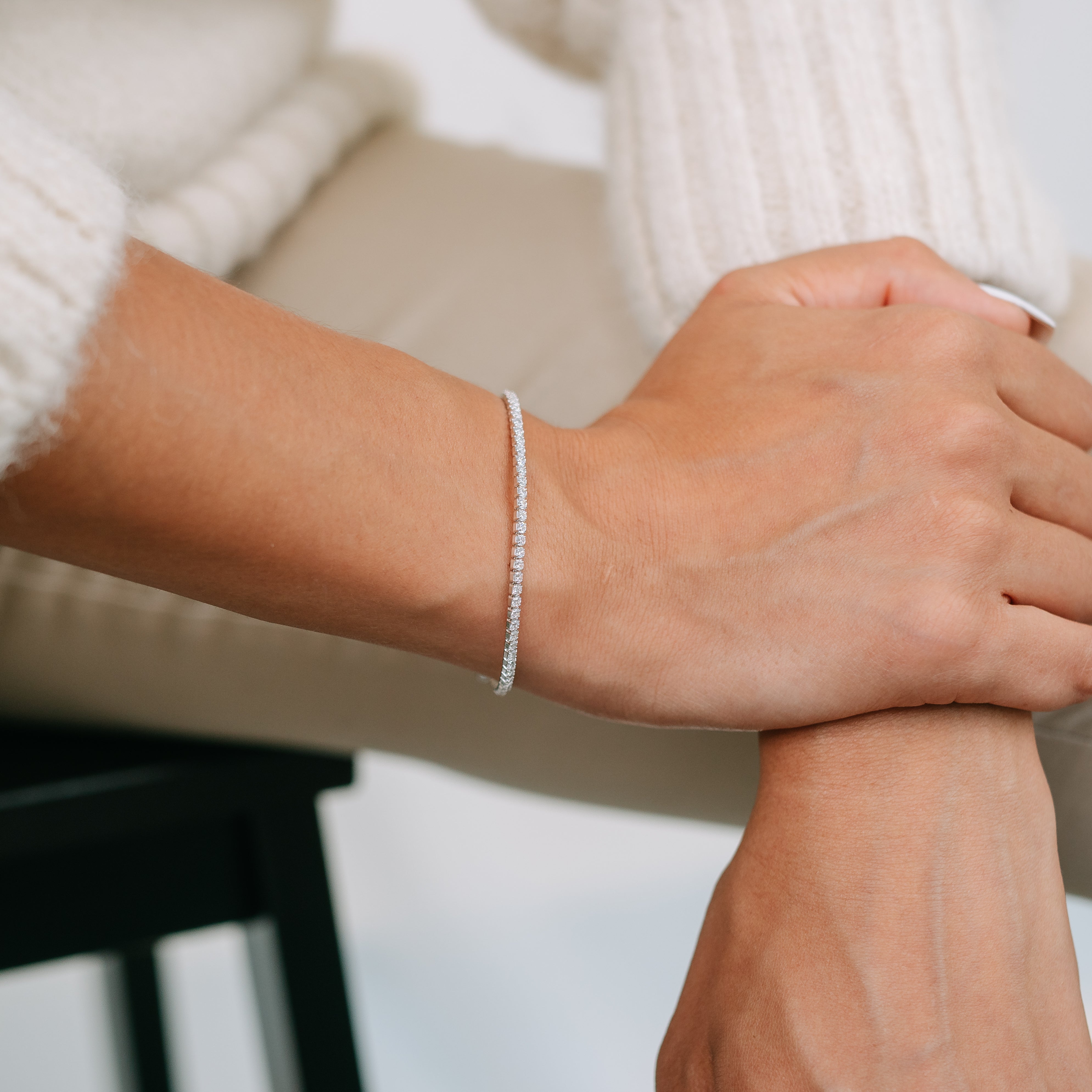 Tennisarmband weiße Zirkonia