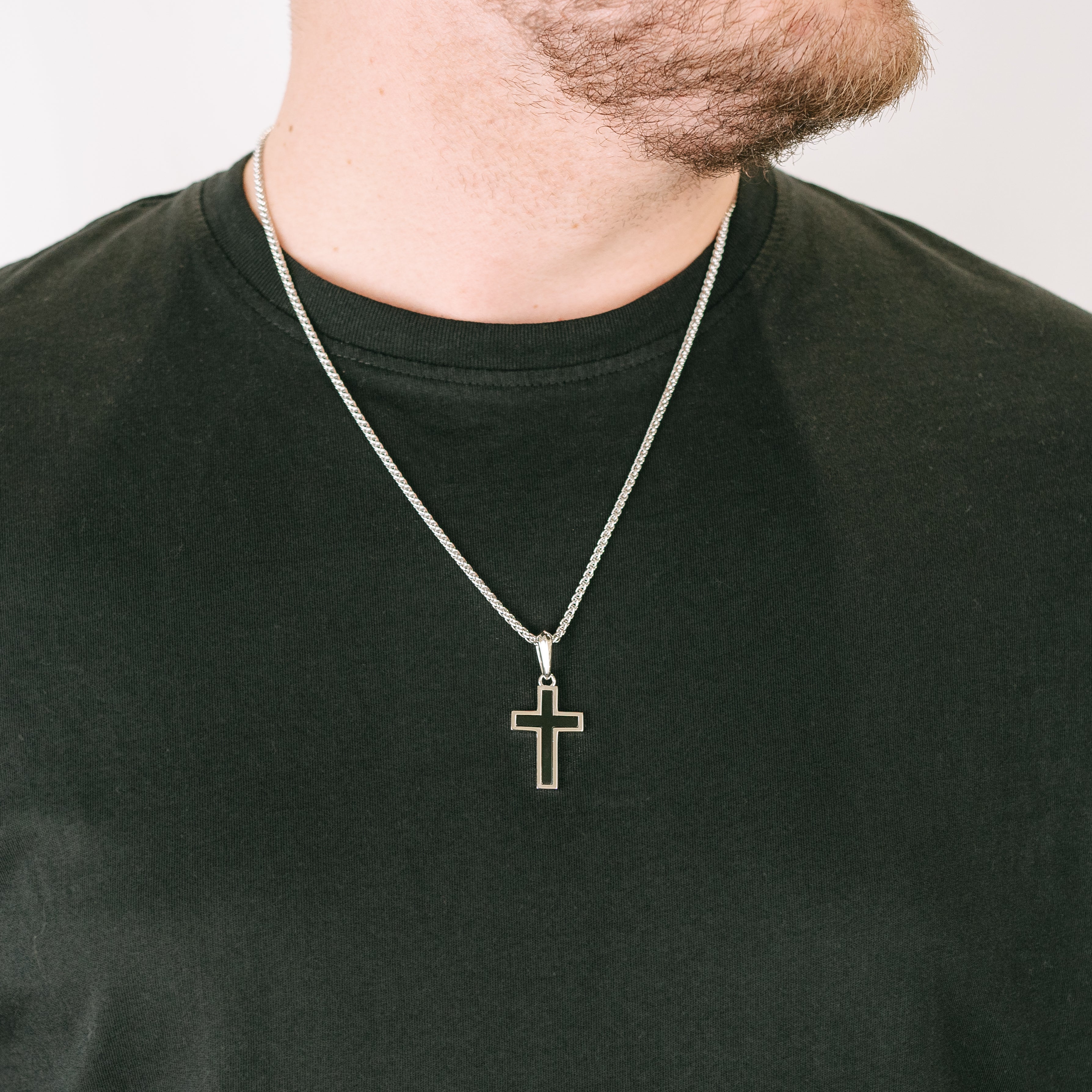 Anhänger Kreuz Onyx