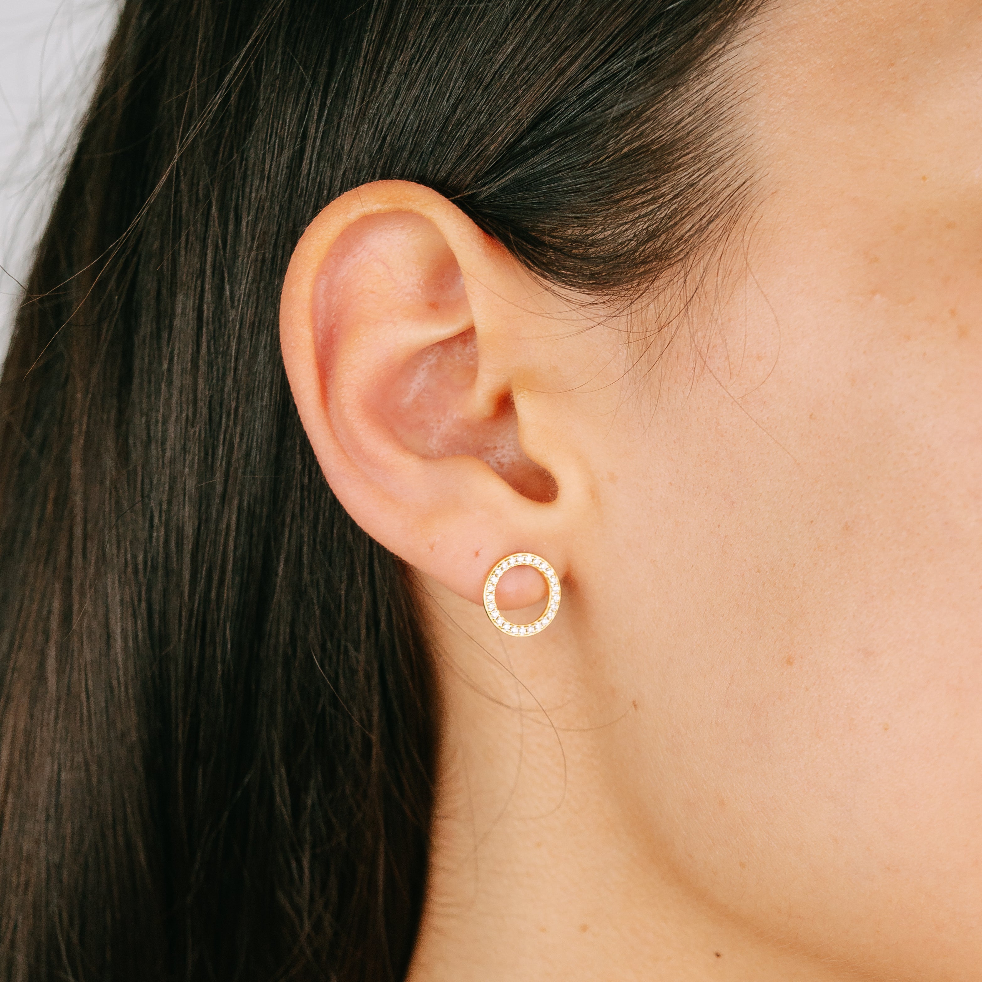Ohrstecker Kreis Pavé