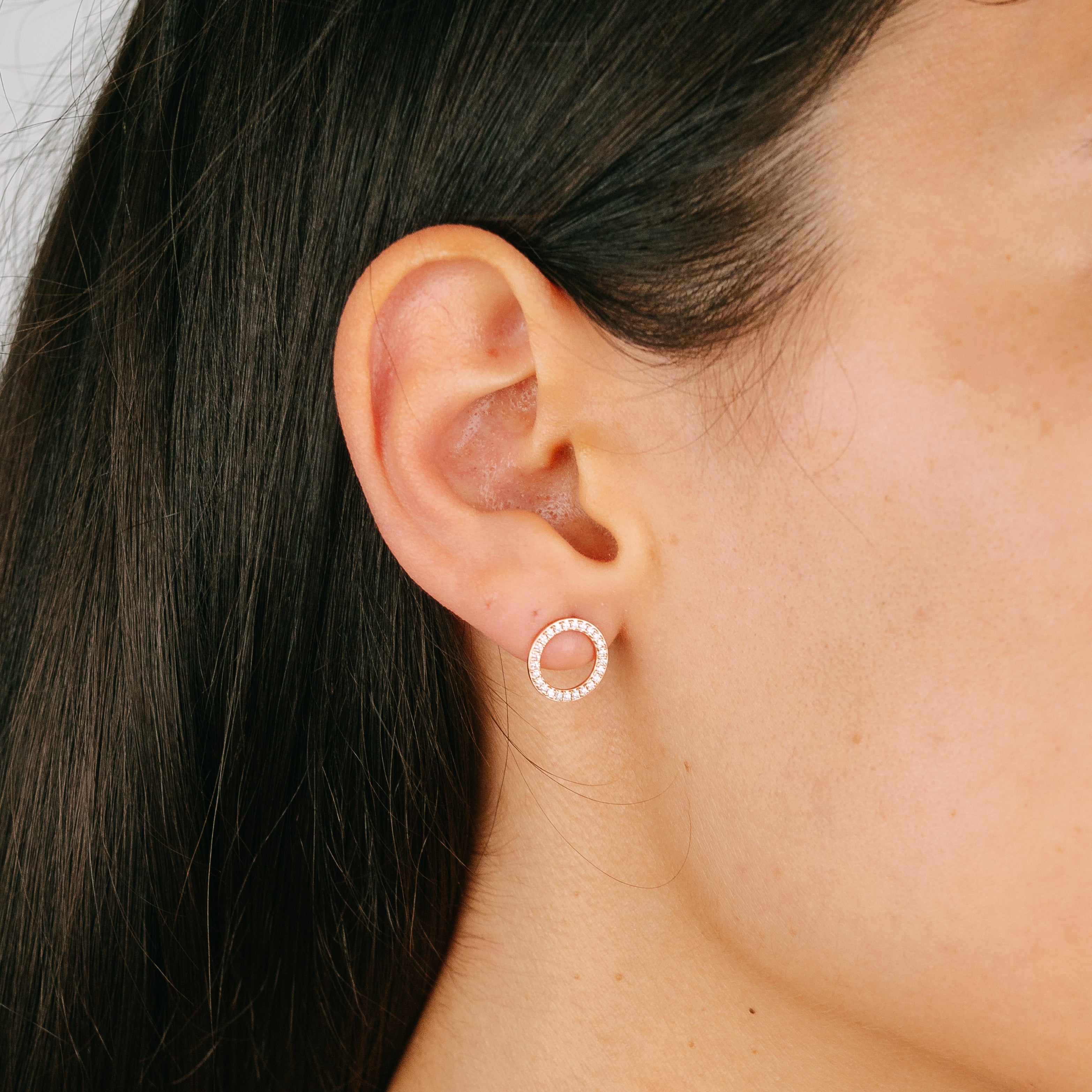 Ohrstecker Kreis Pavé