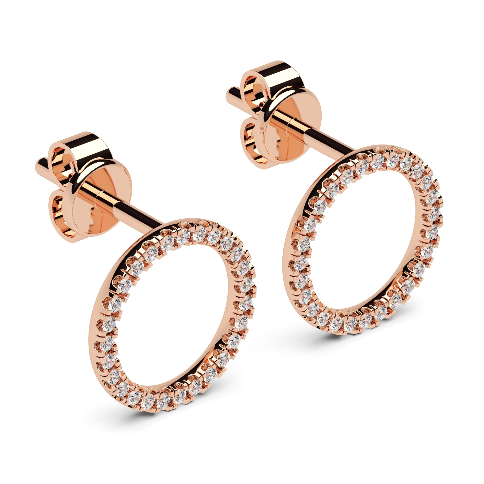 Ohrstecker Kreis Pavé