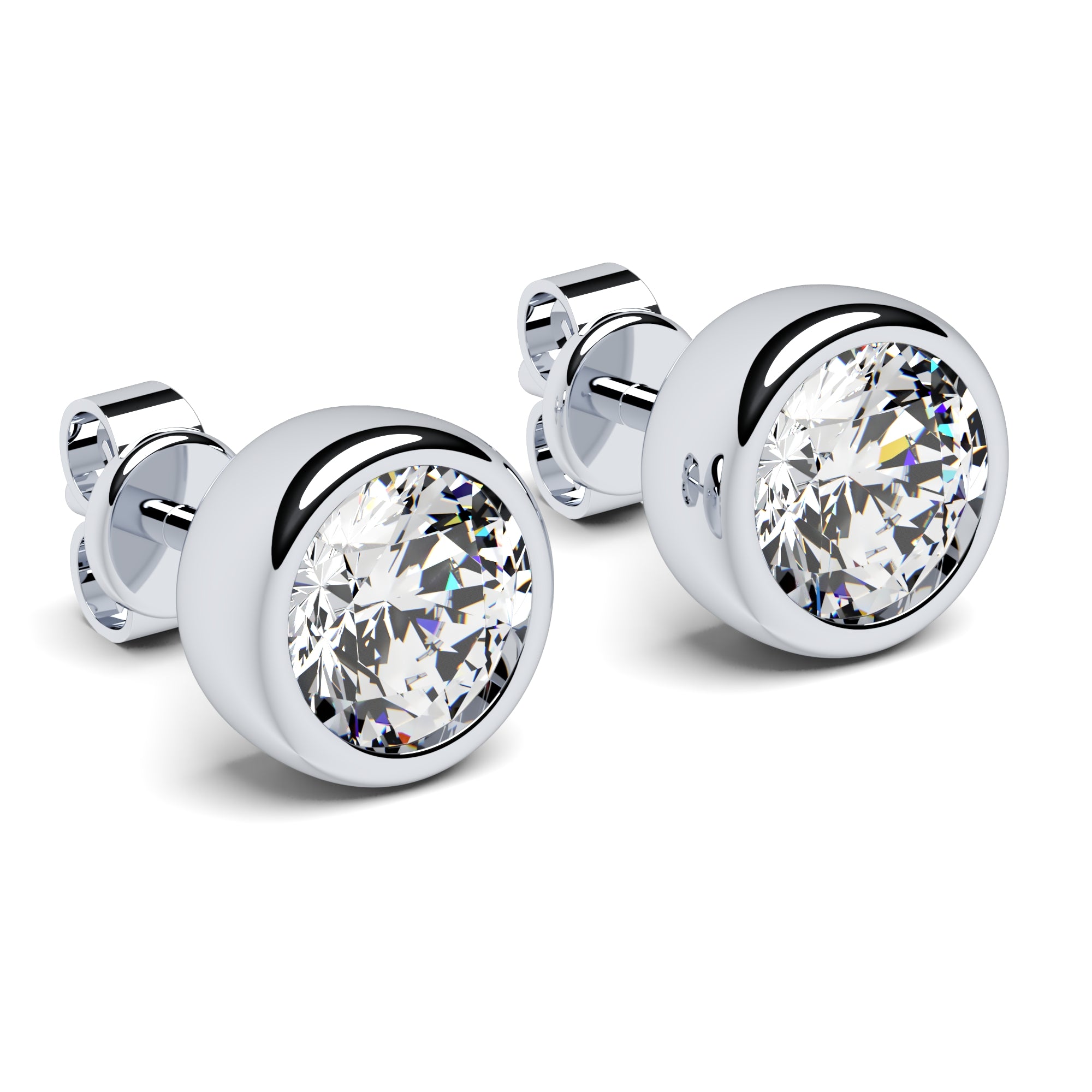 Ohrstecker rund Zirkonia groß