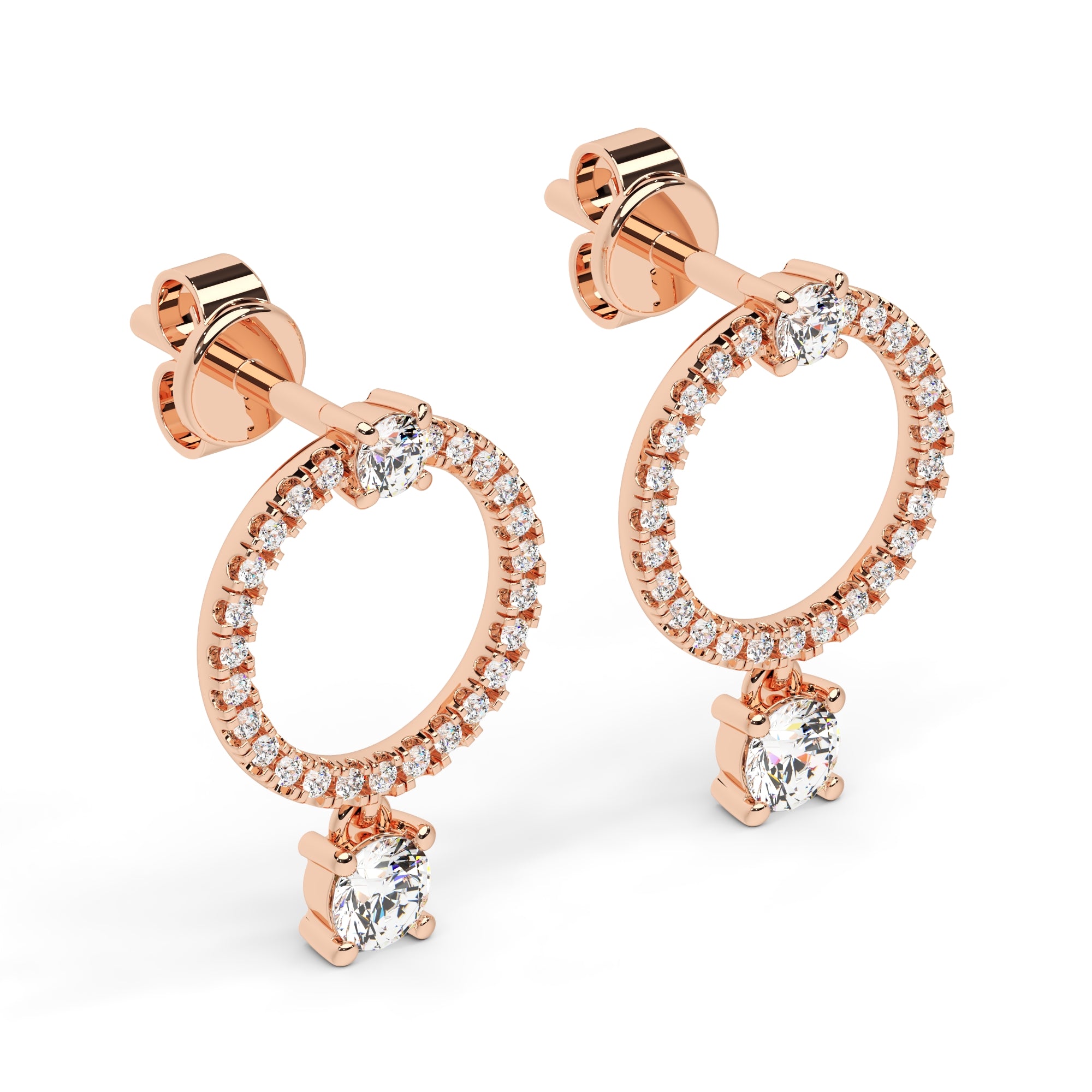 Ohrstecker Kreis Pavé Zirkonia