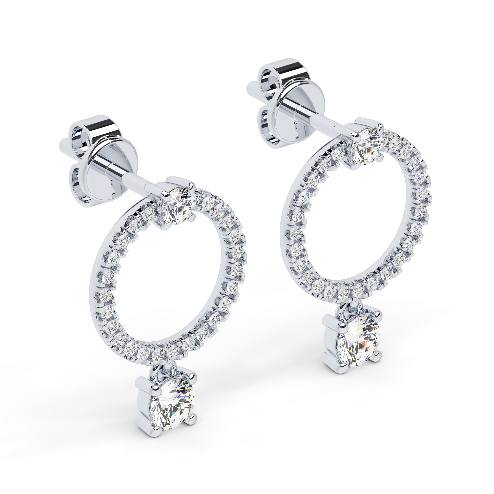 Ohrstecker Kreis Pavé Zirkonia