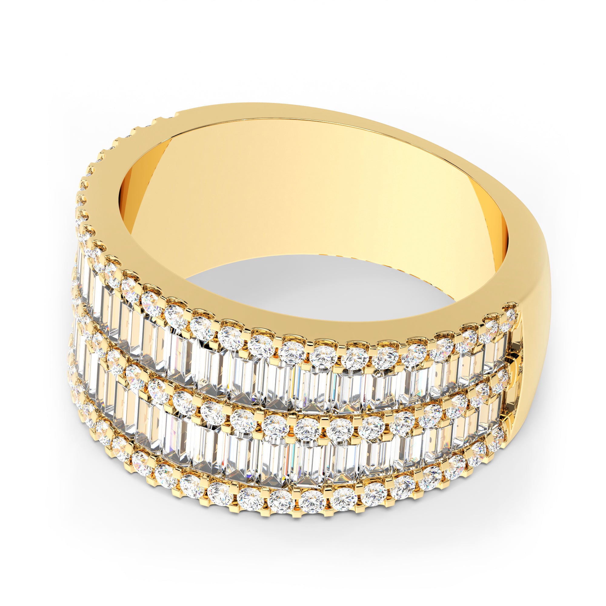 Ring Baguette Zirkonia zweireihig