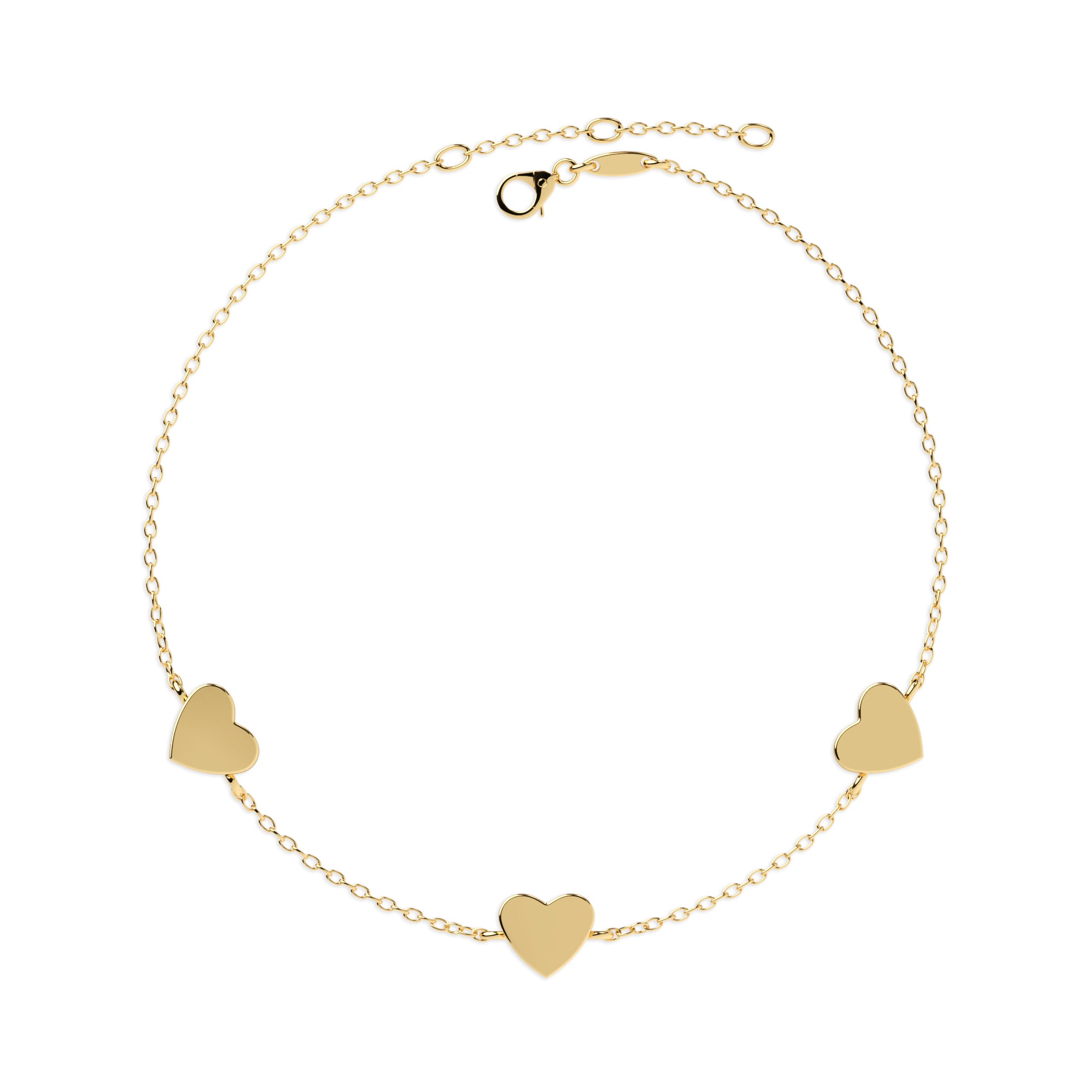 Armband mit drei Herzen