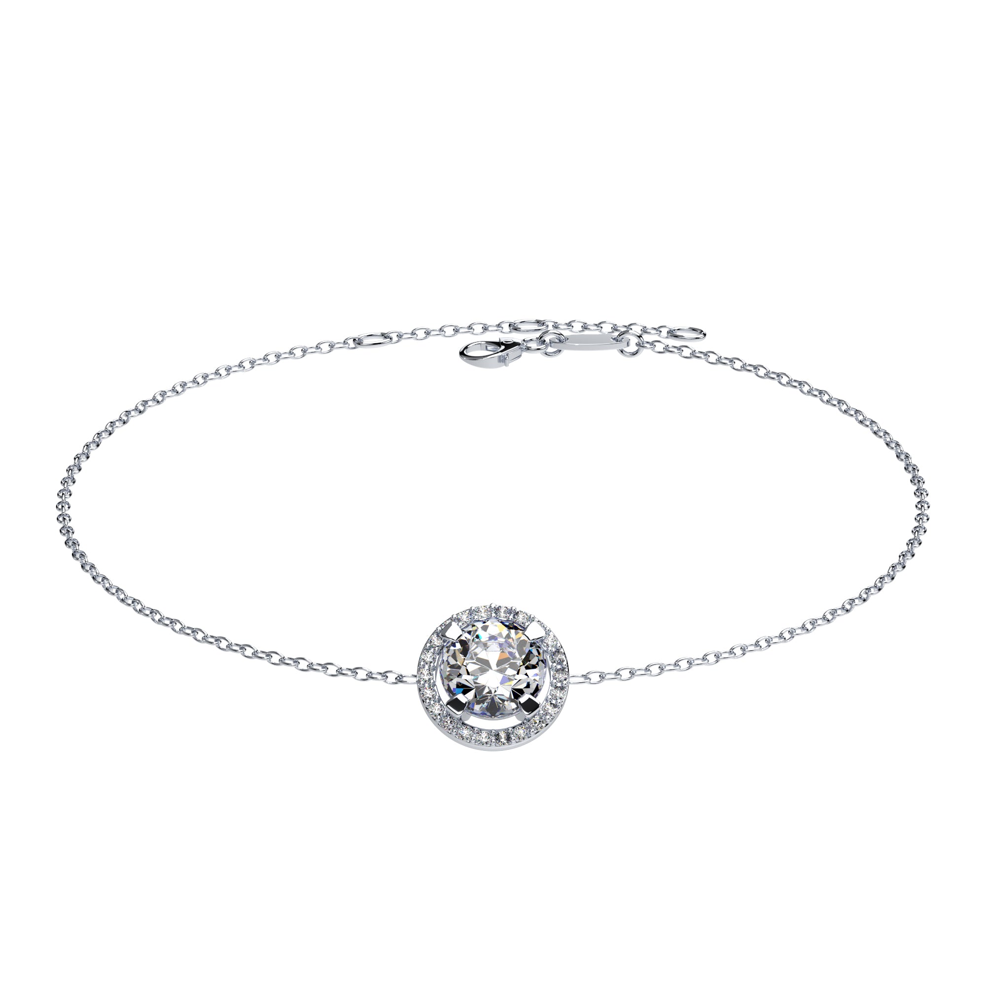 Armband Solitär Halo
