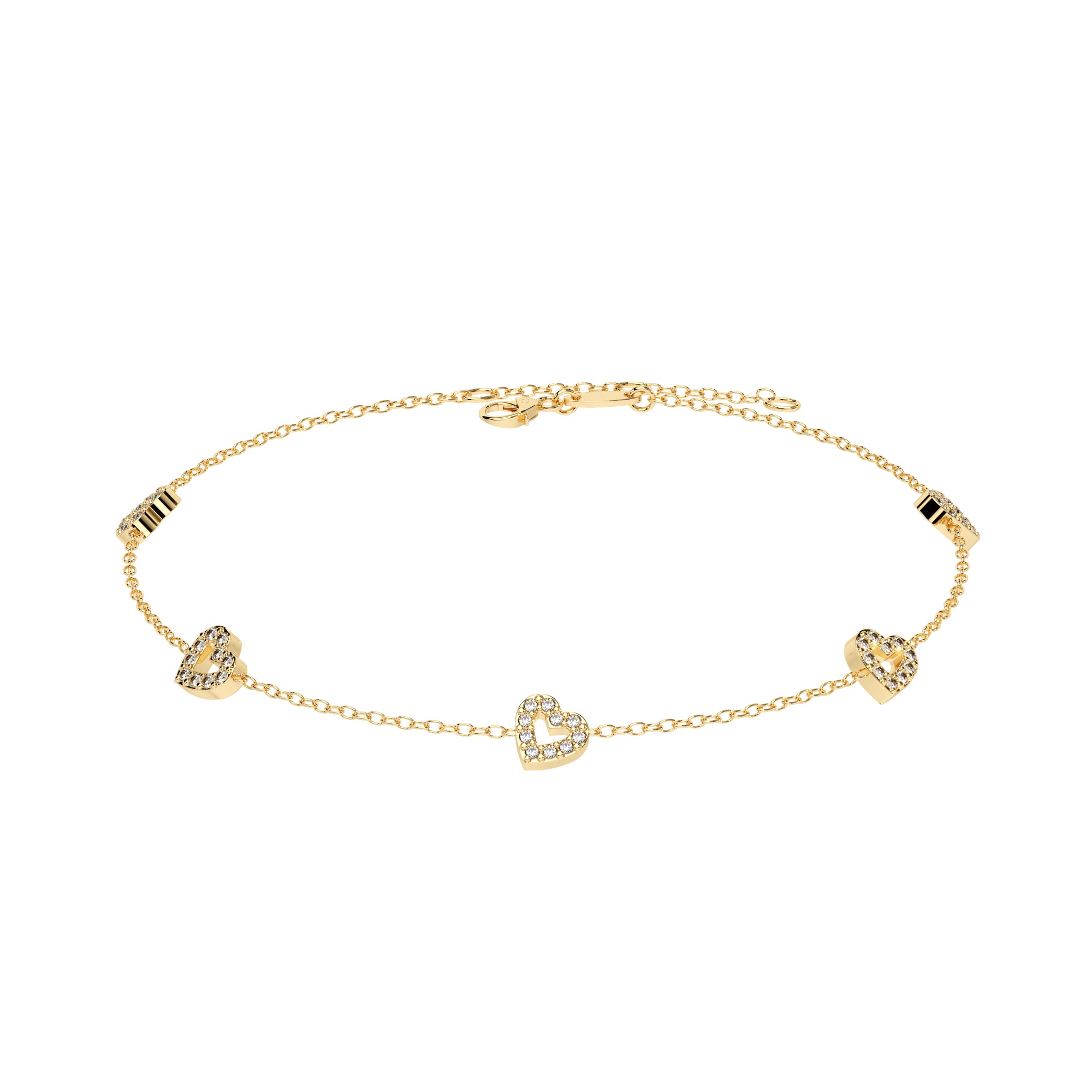 Armband Herzen Pavé