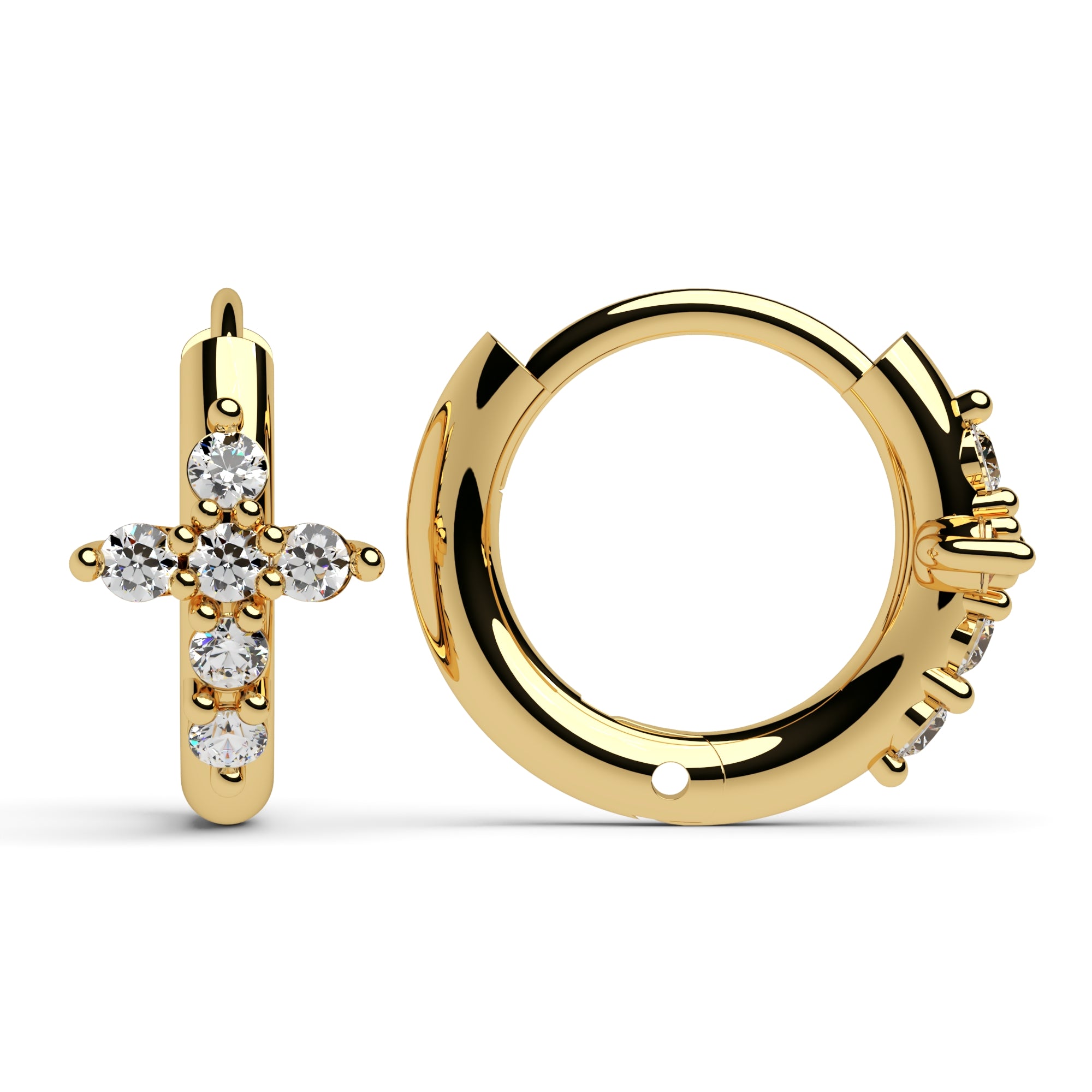 Creolen Kreuz Zirkonia
