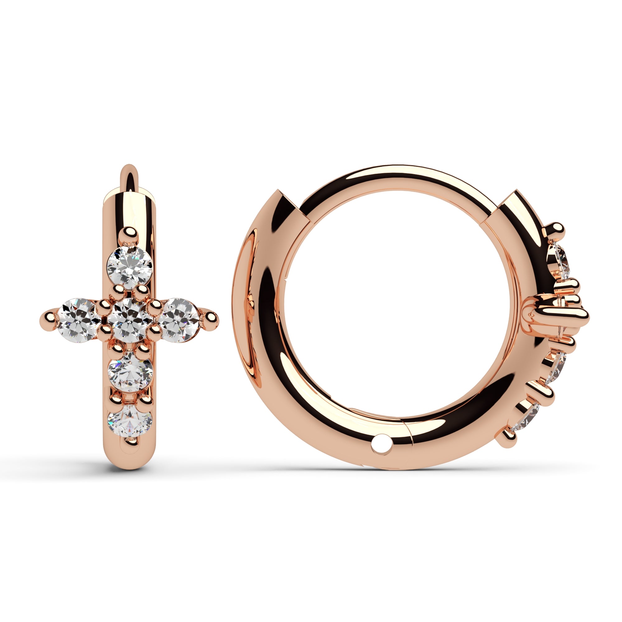 Creolen Kreuz Zirkonia