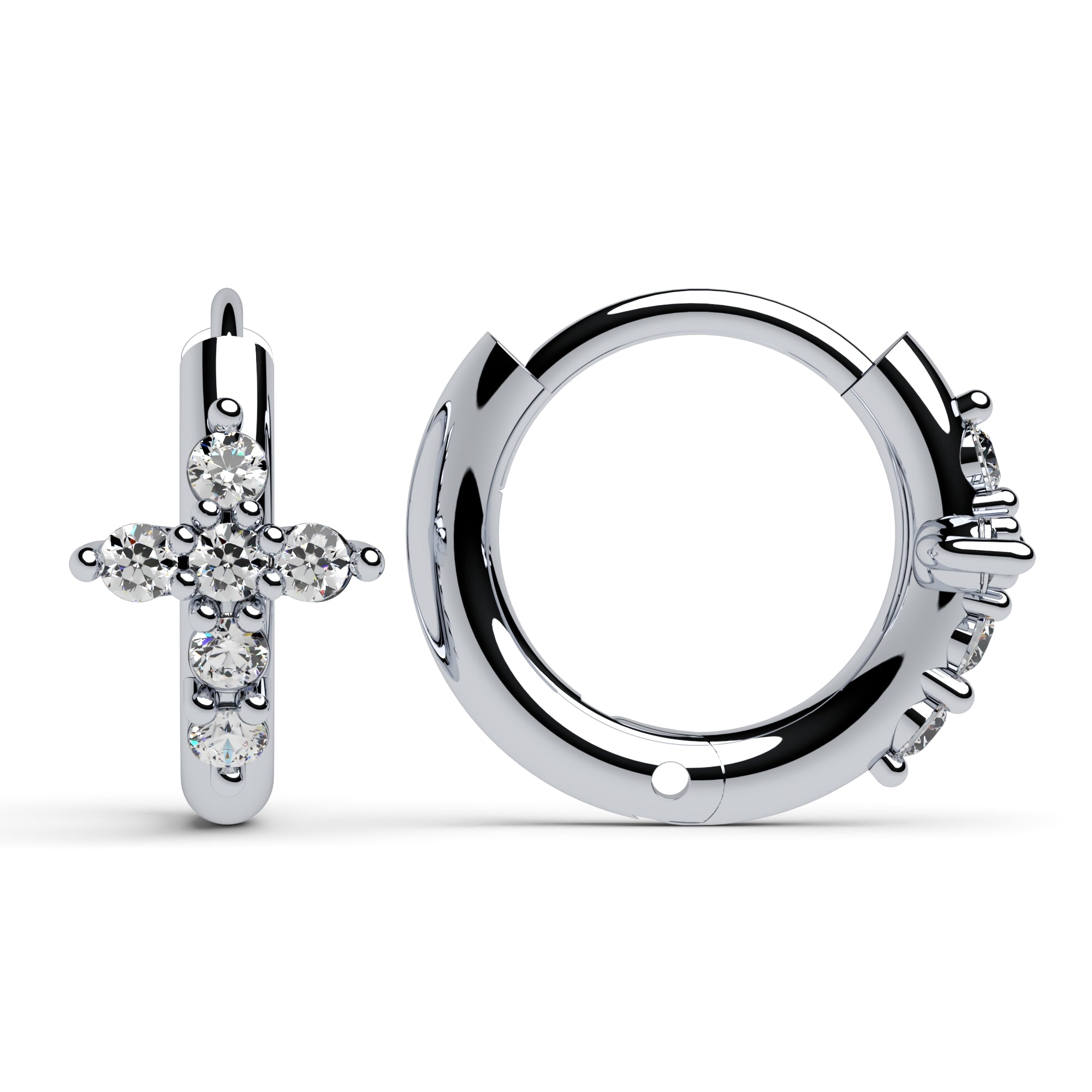Creolen Kreuz Zirkonia