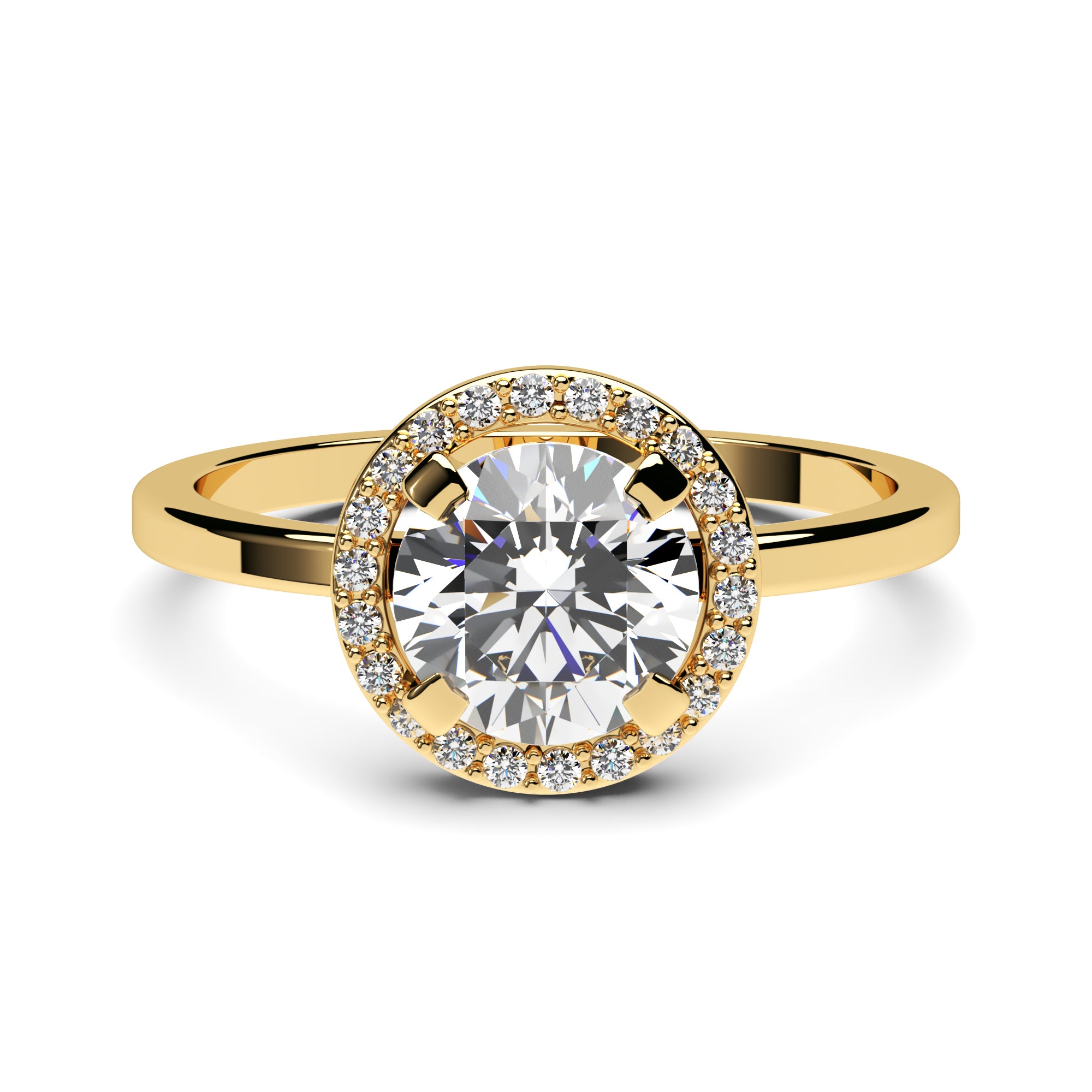 Ring Solitär Halo