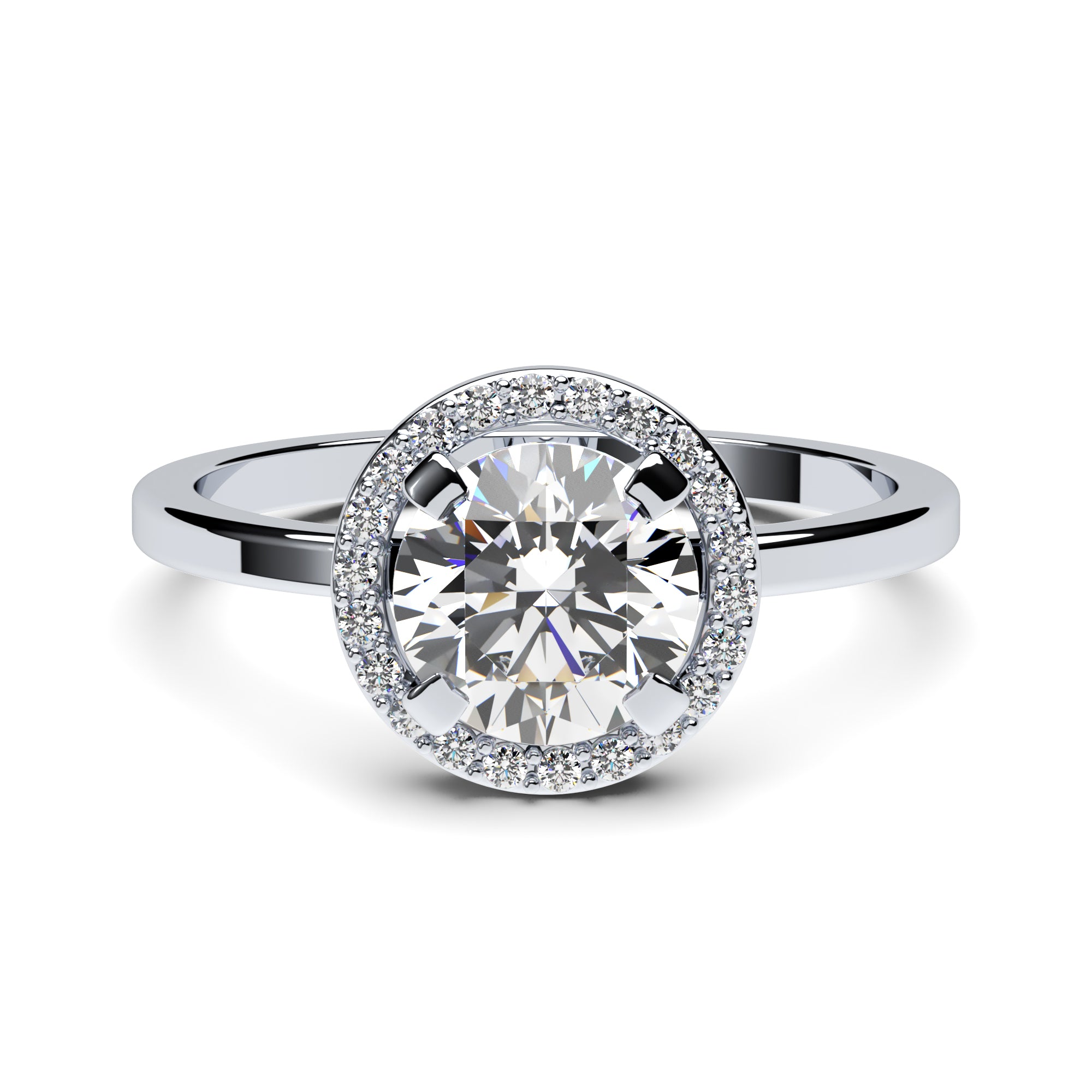 Ring Solitär Halo