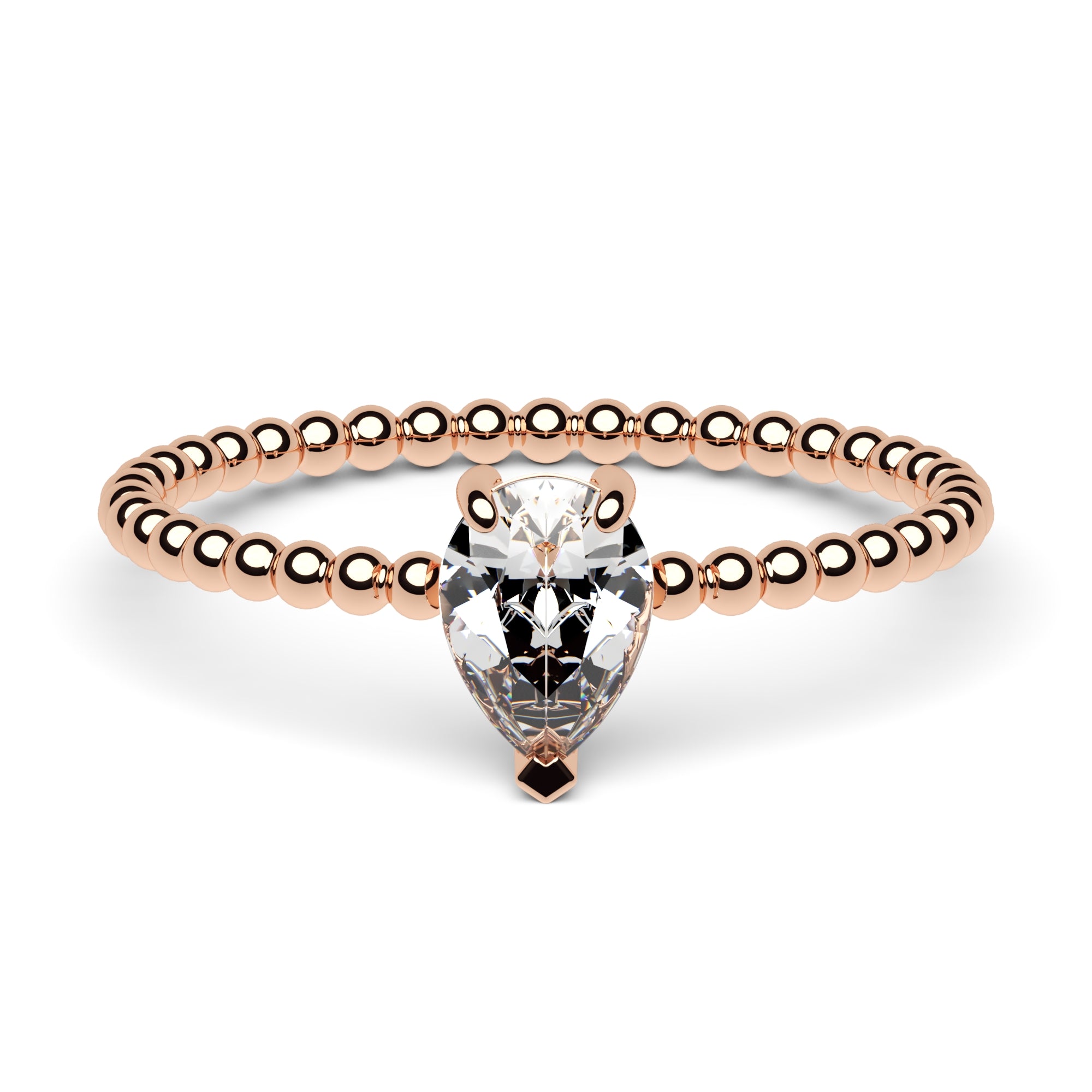 Ring Kugeln mit Zirkonia
