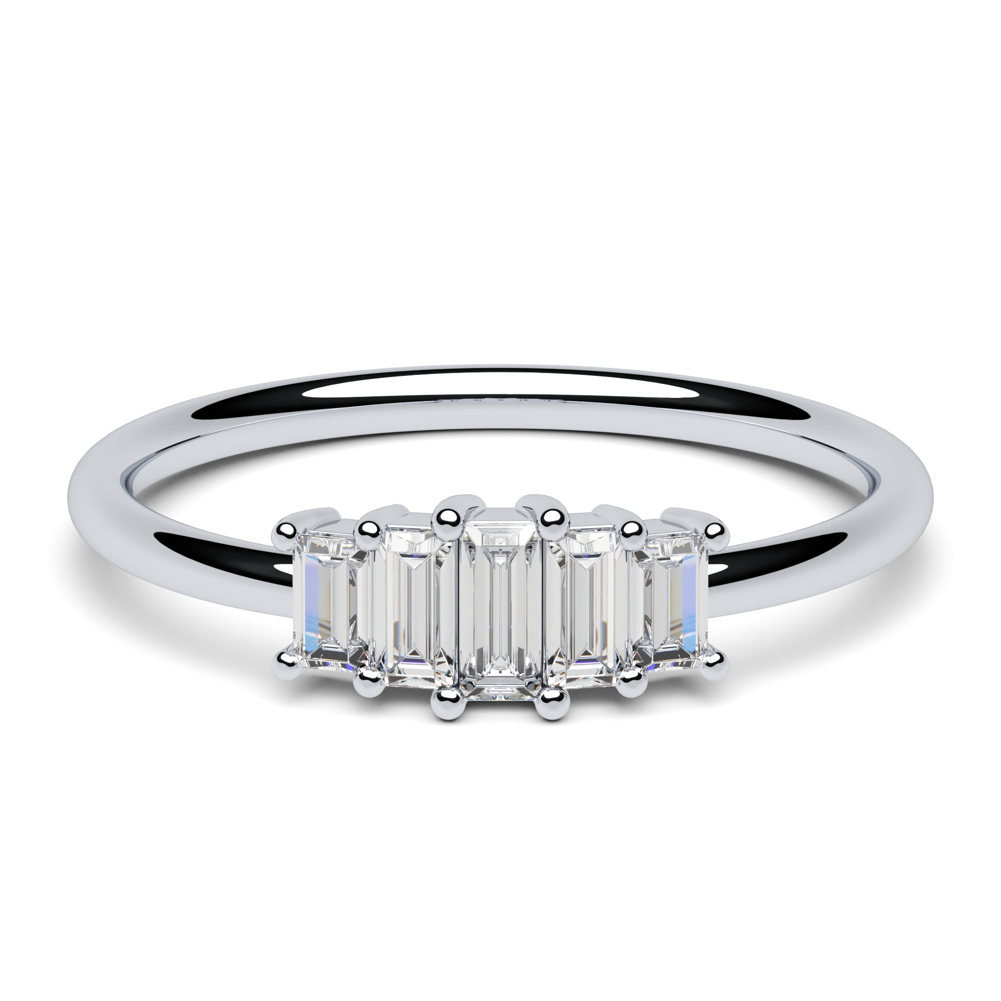 Ring fünf Baguette Zirkonia