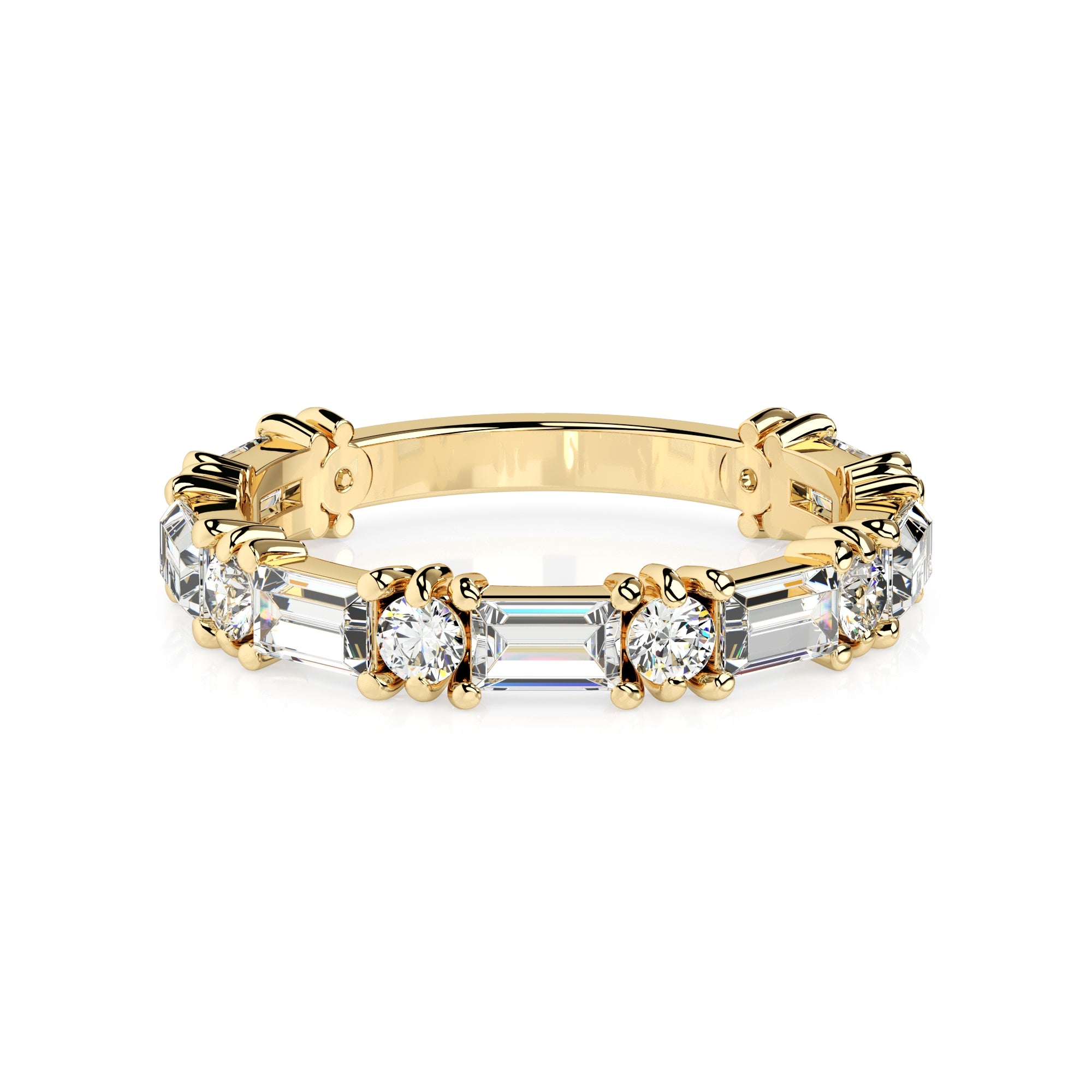 Ring Baguette mit runden Zirkonia