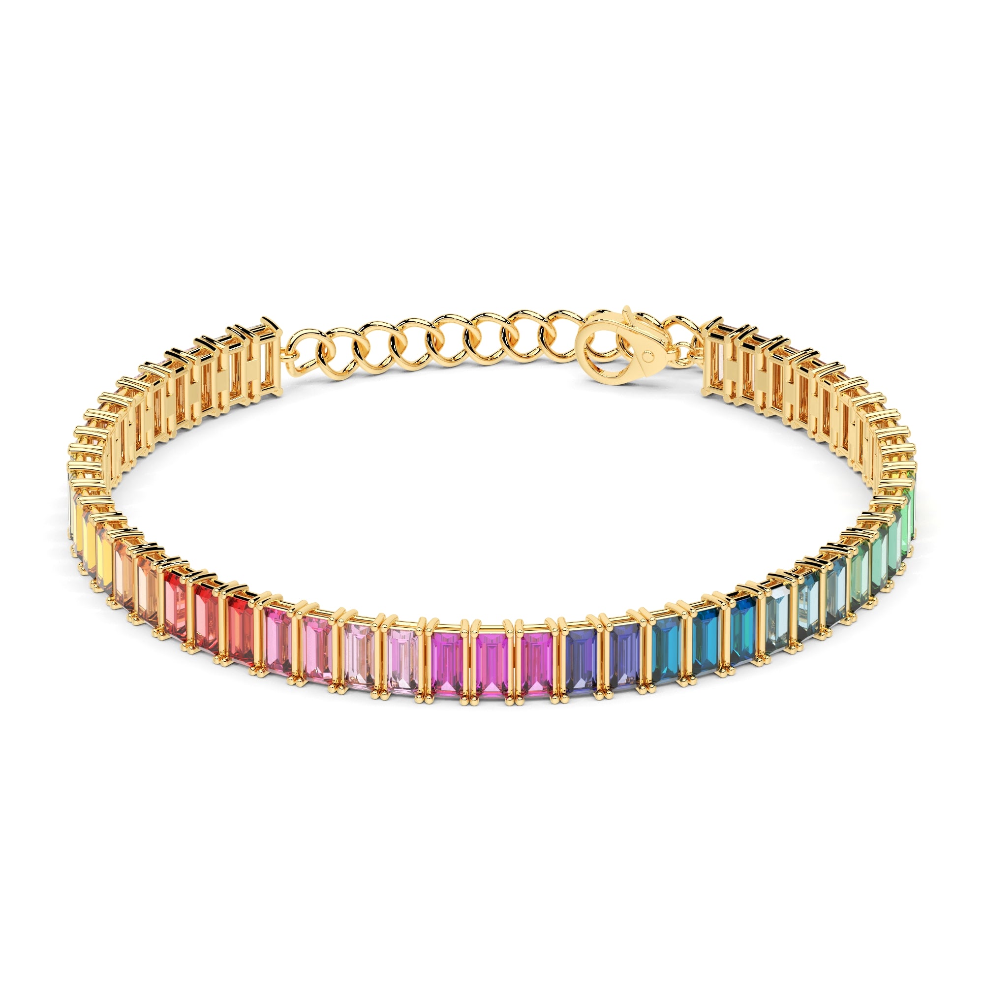 Armband Baguette Rainbow
