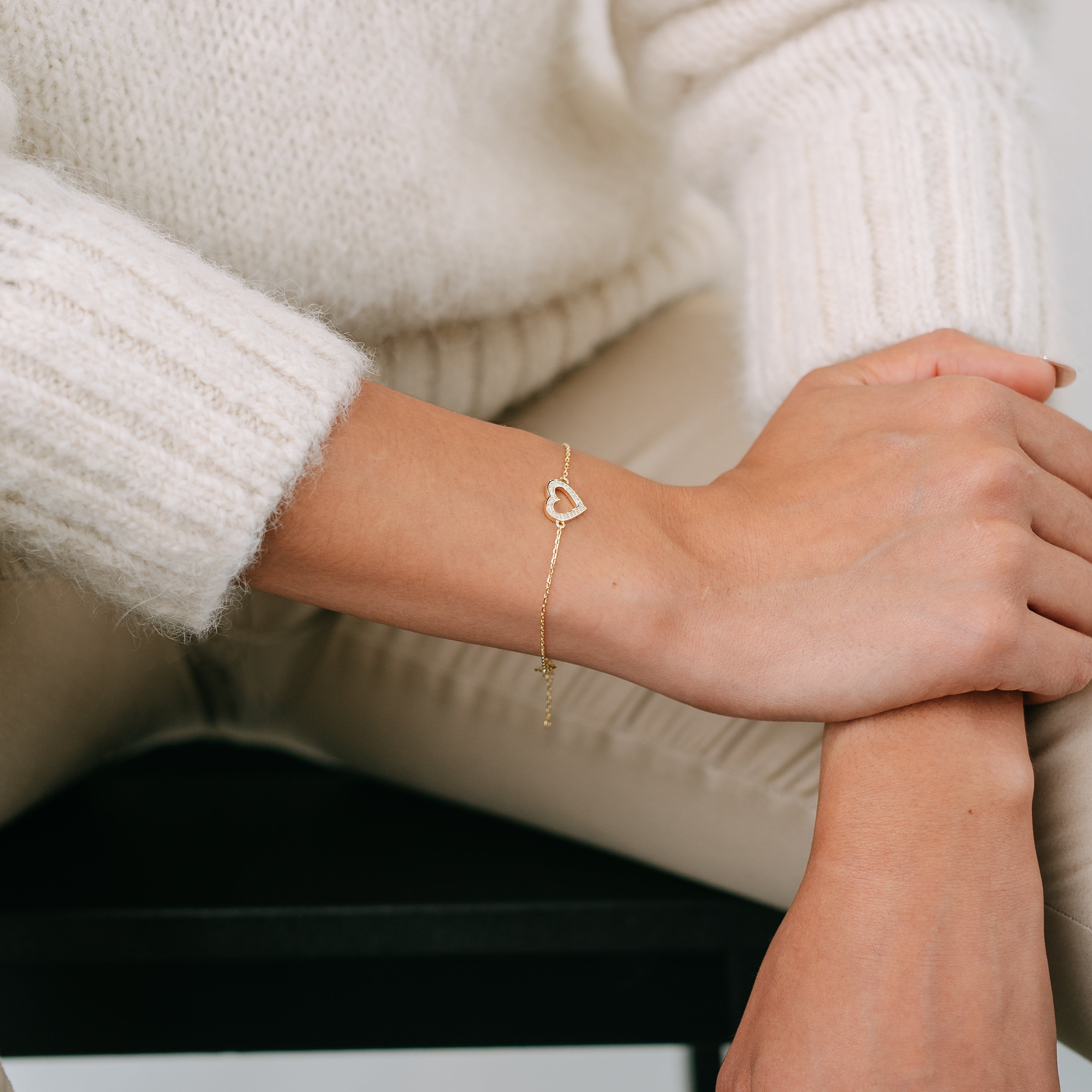 Armband Herz Pavé