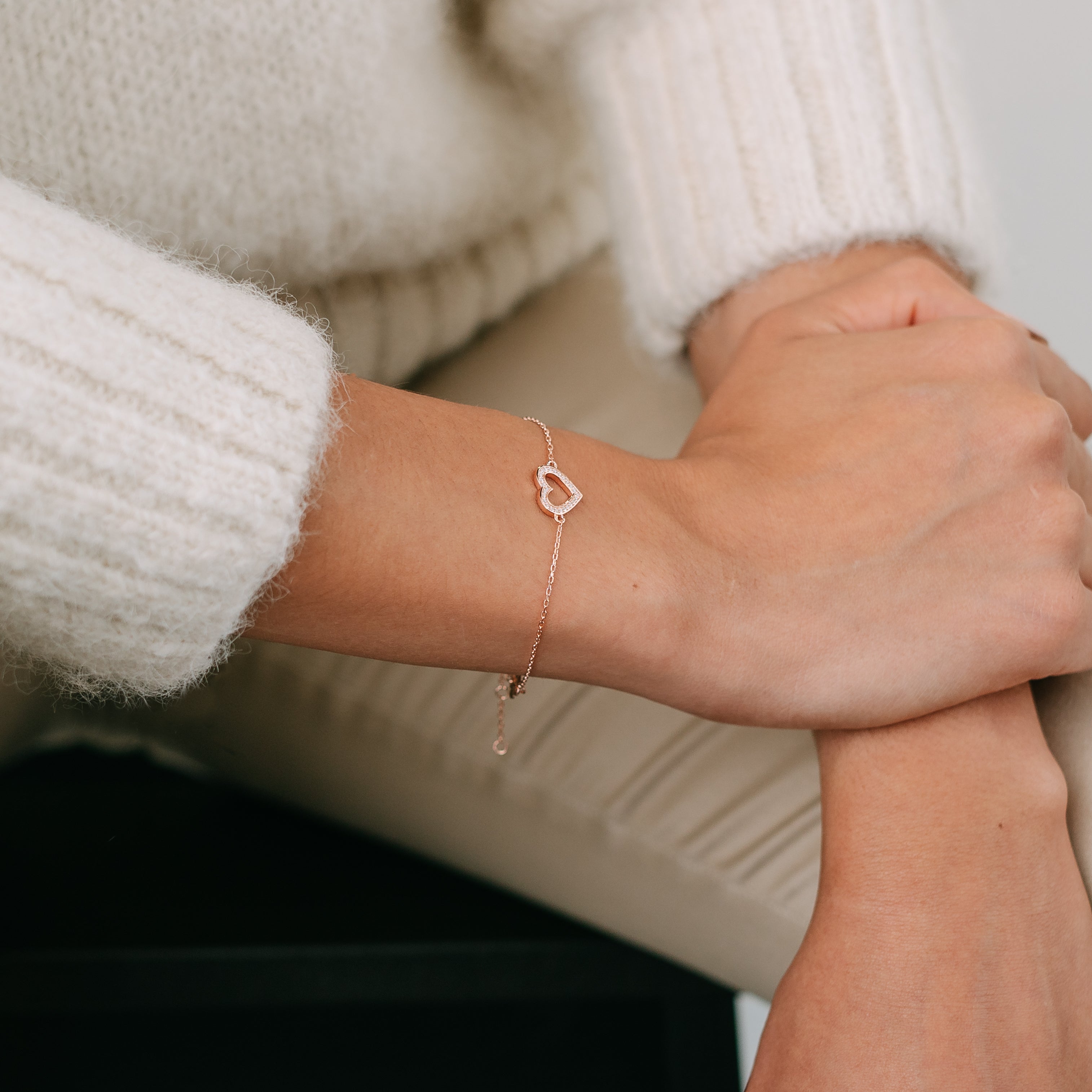 Armband Herz Pavé