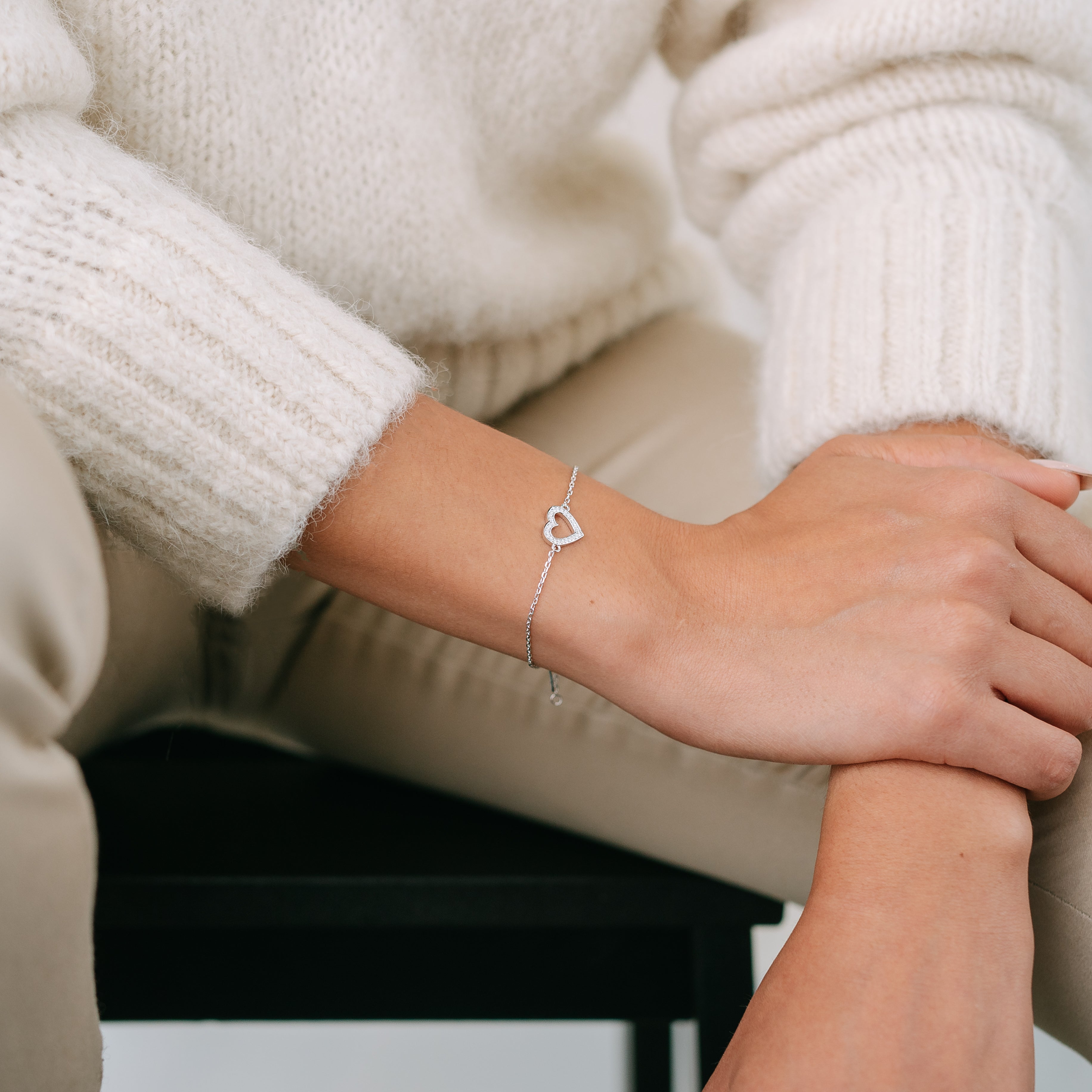 Armband Herz Pavé