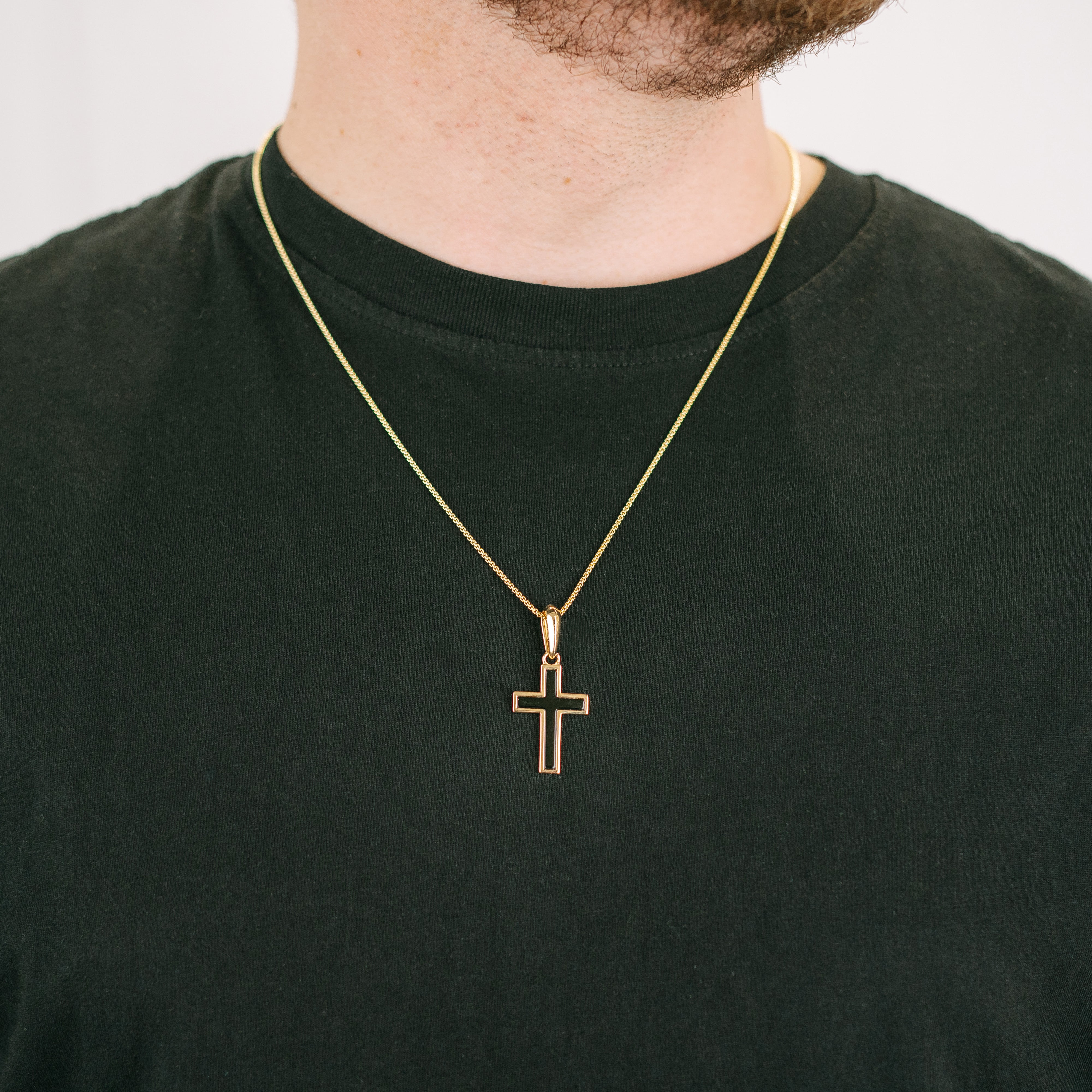 Anhänger Kreuz Onyx
