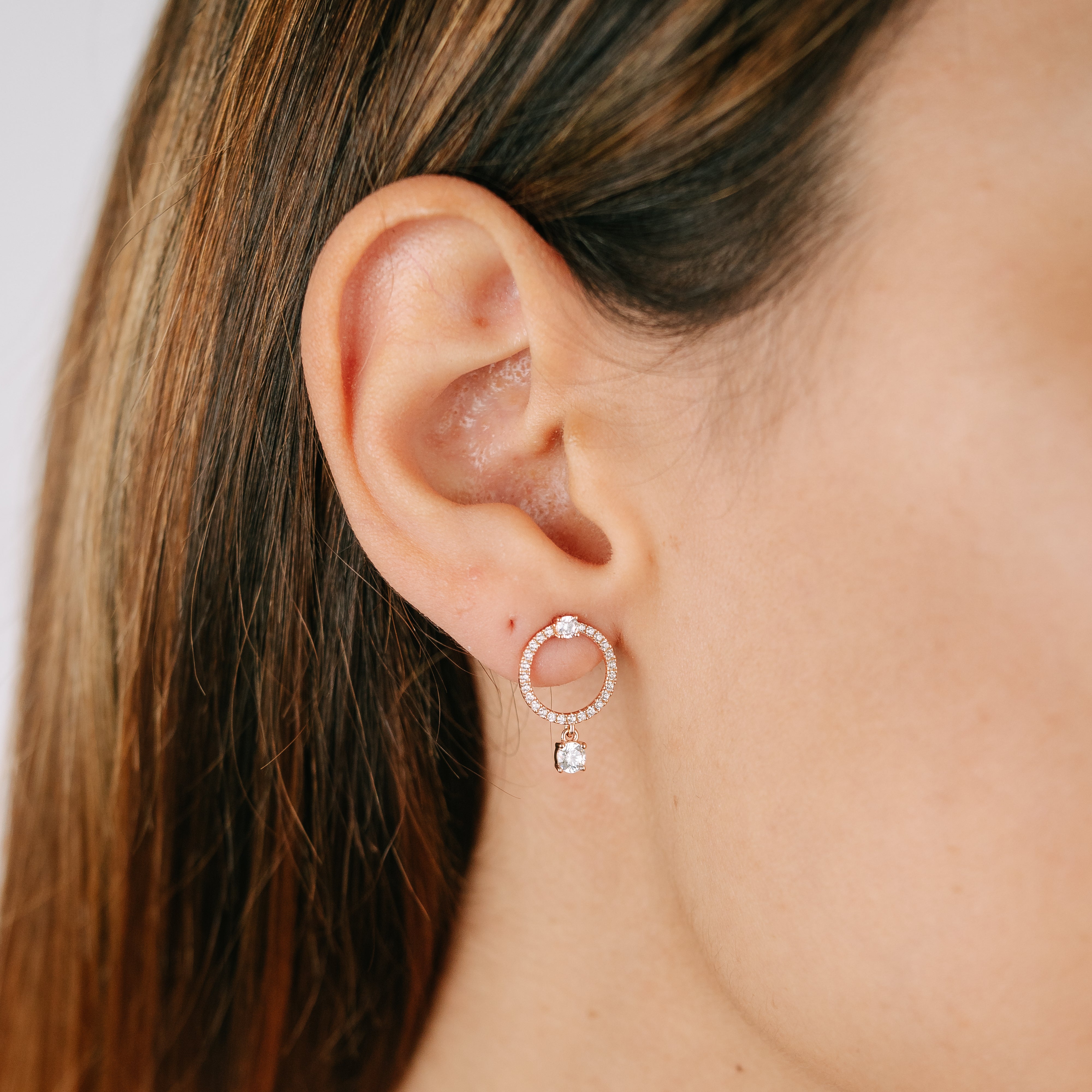 Ohrstecker Kreis Pavé Zirkonia