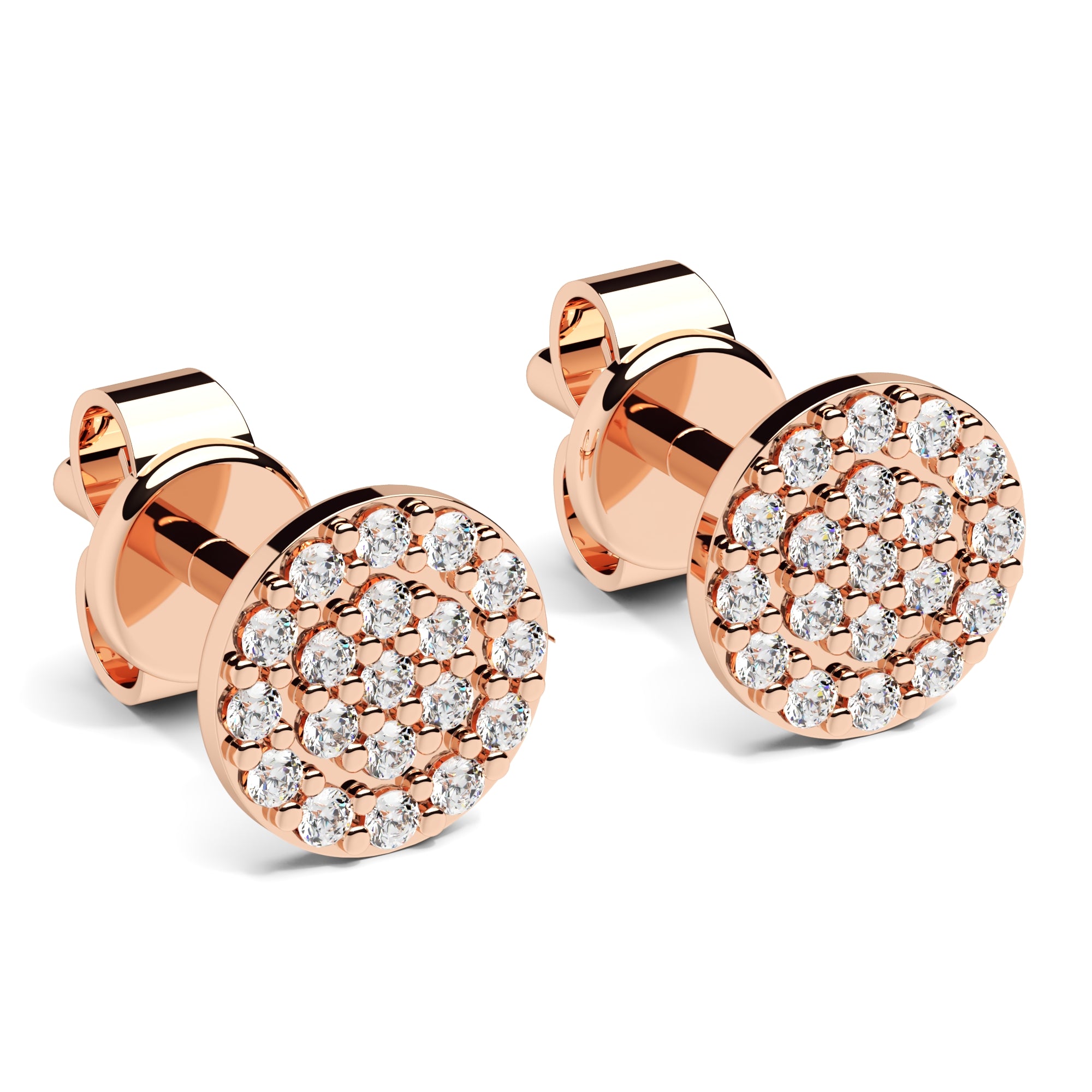 Ohrstecker Platte klein Pavé
