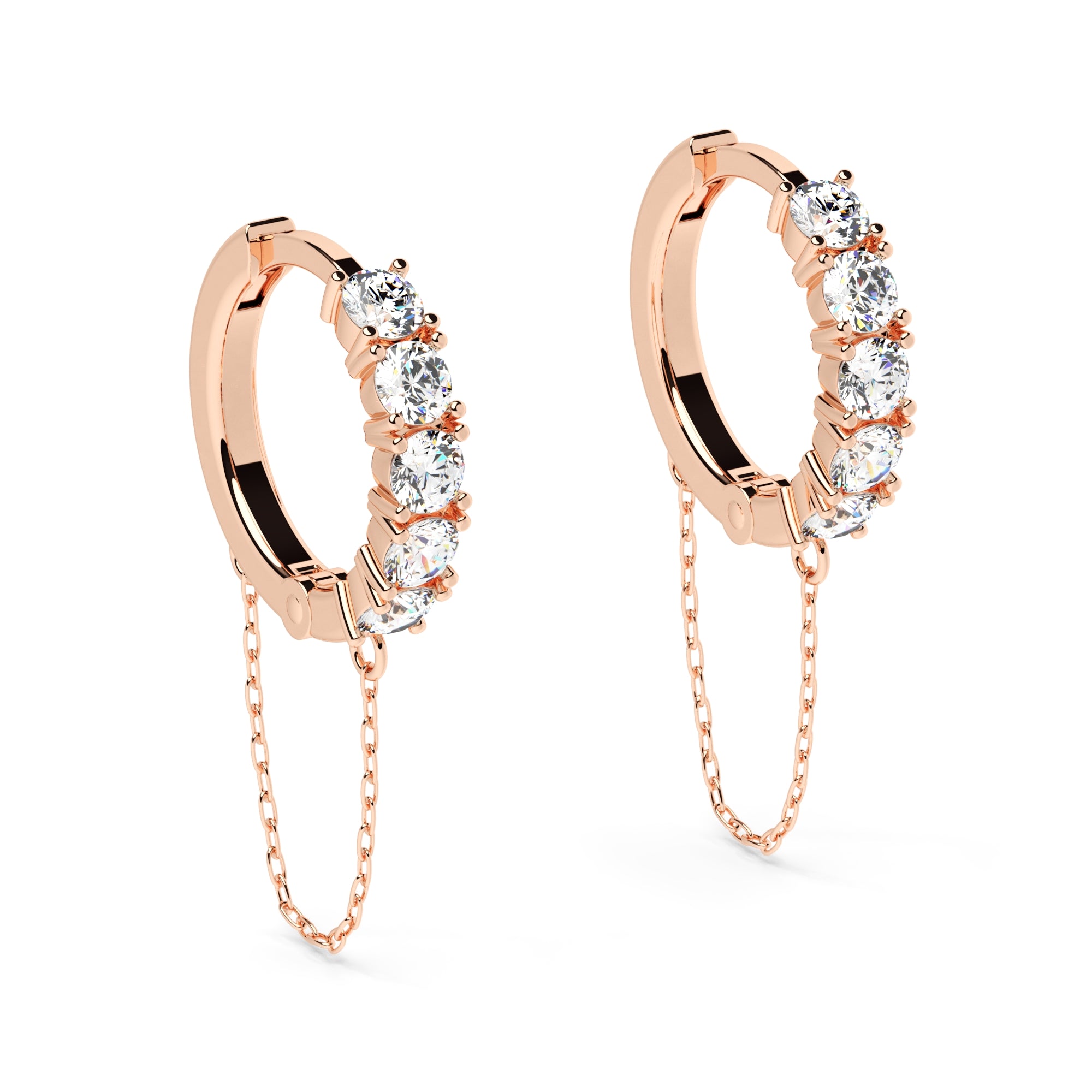 Creolen Zirkonia Gliederkette
