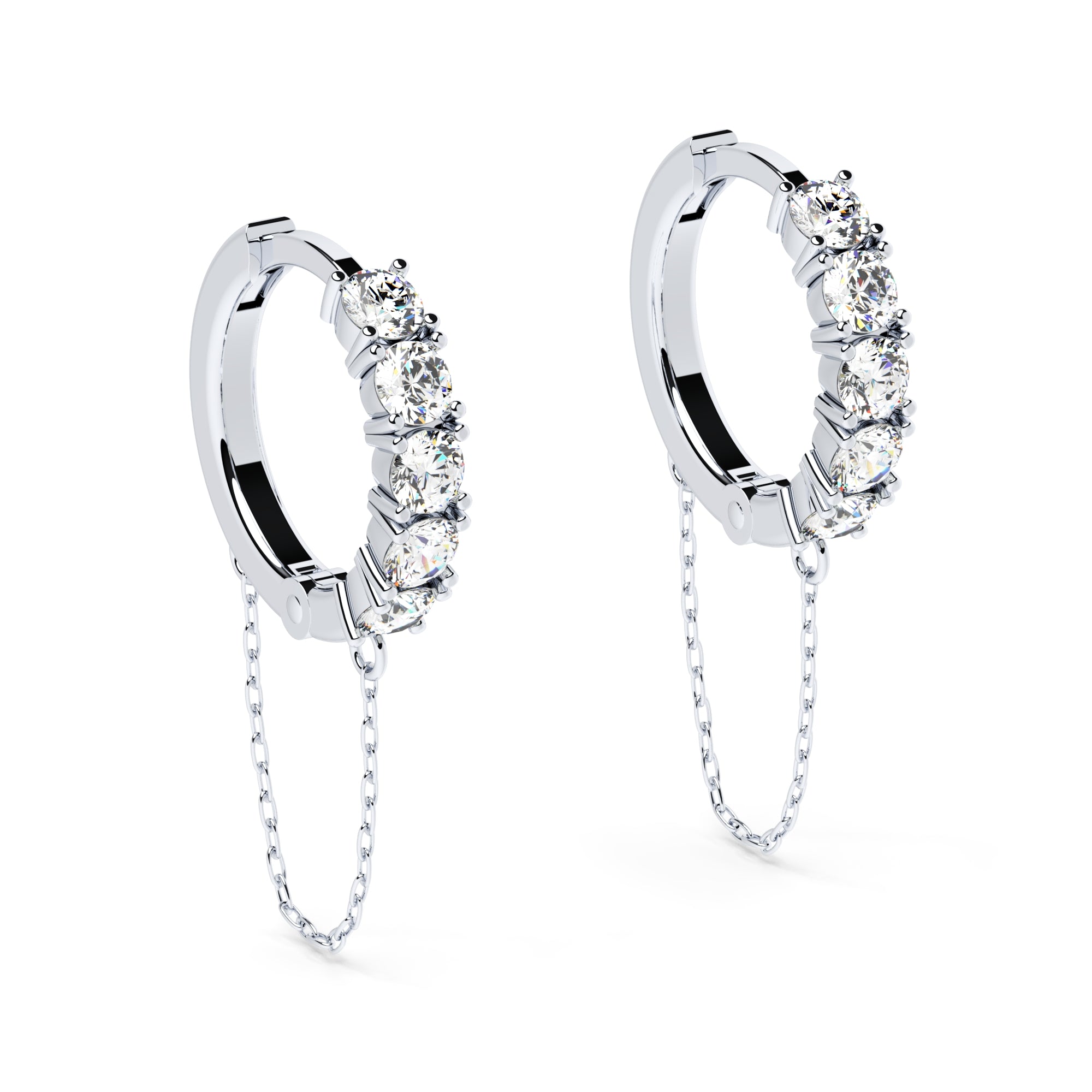 Creolen Zirkonia Gliederkette