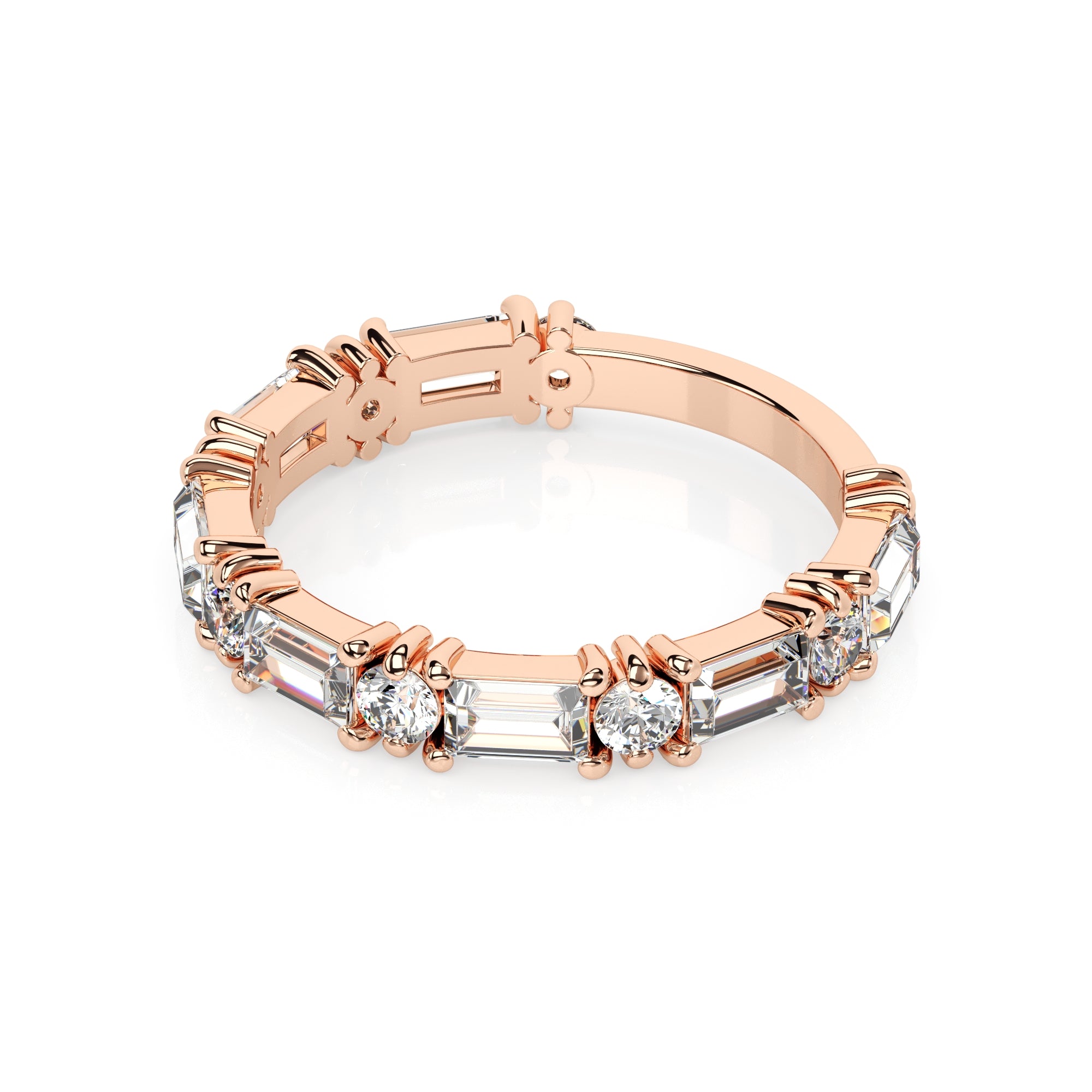 Ring Baguette mit runden Zirkonia