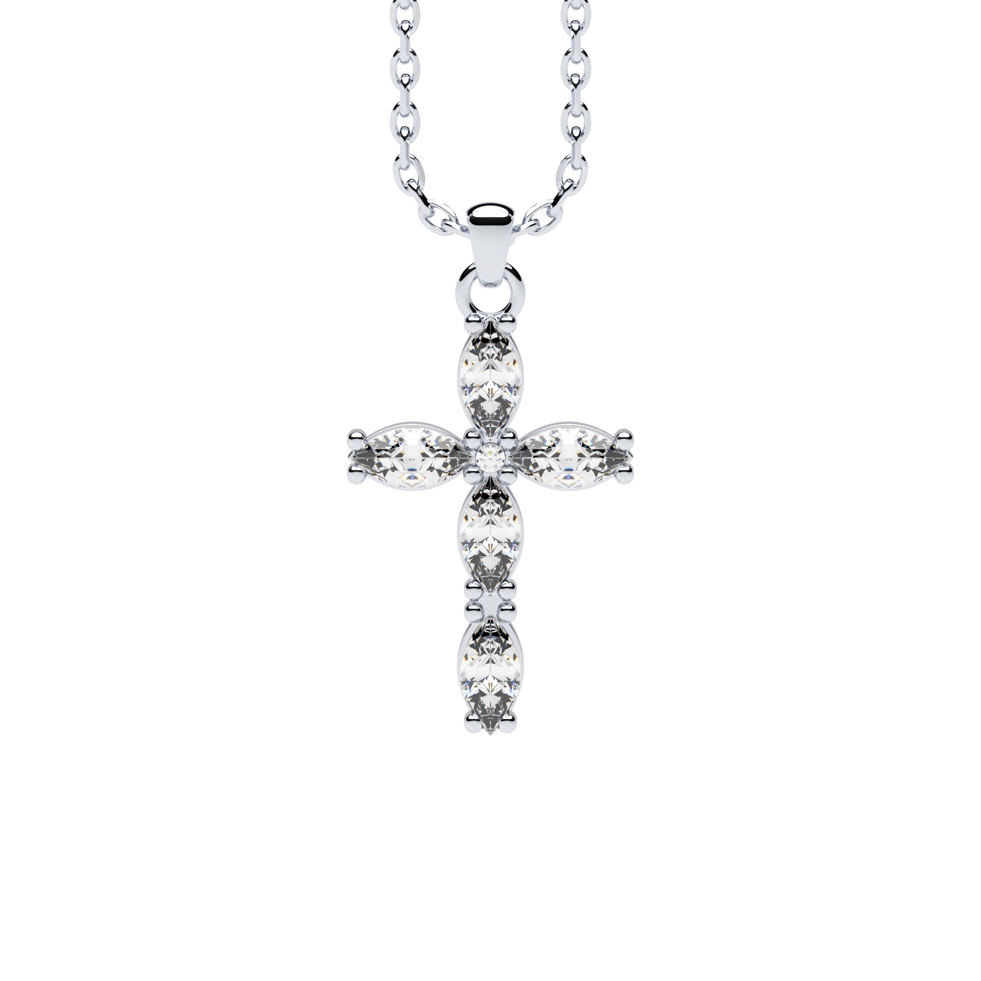 Halskette Kreuz Zirkonia