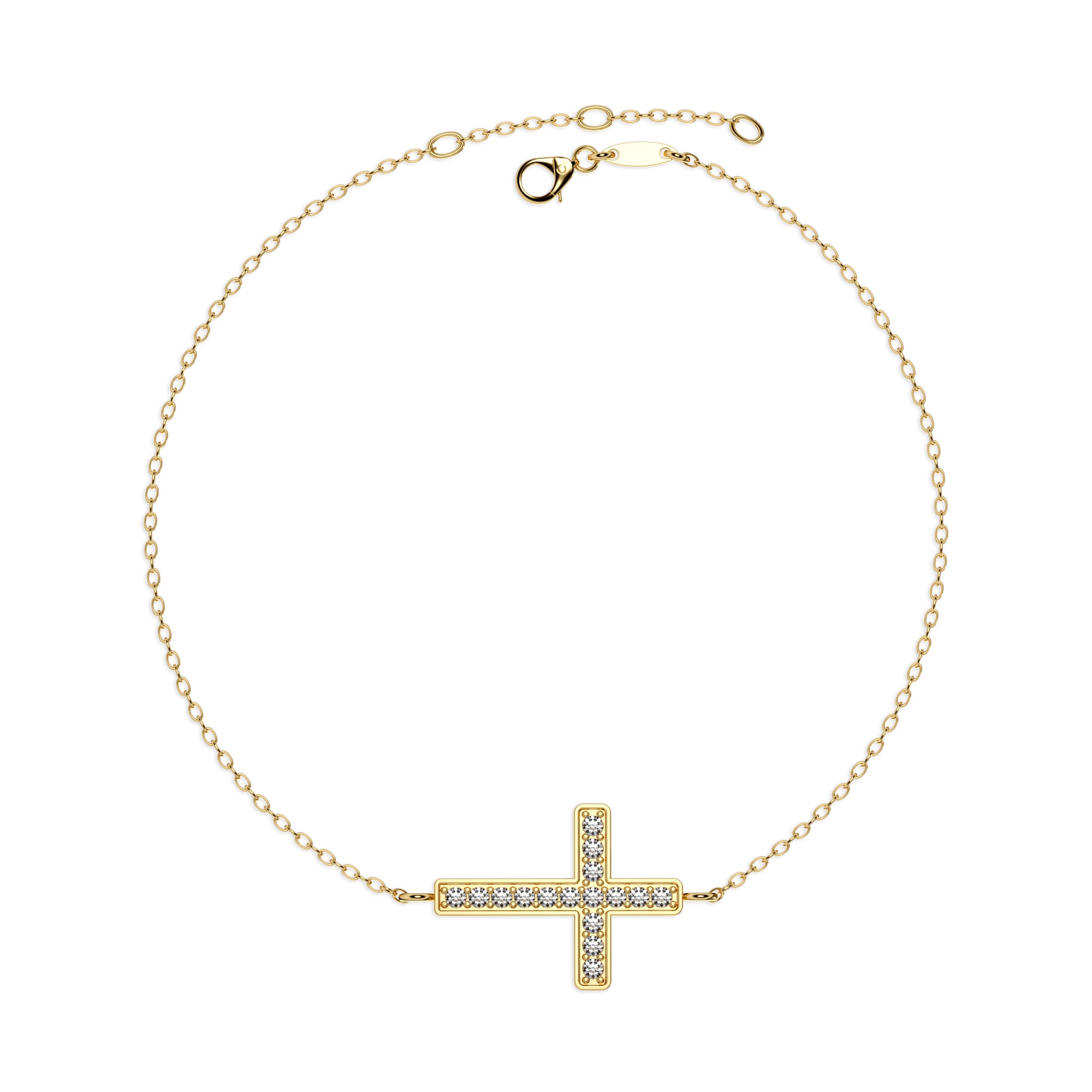 Armband Kreuz Pavé