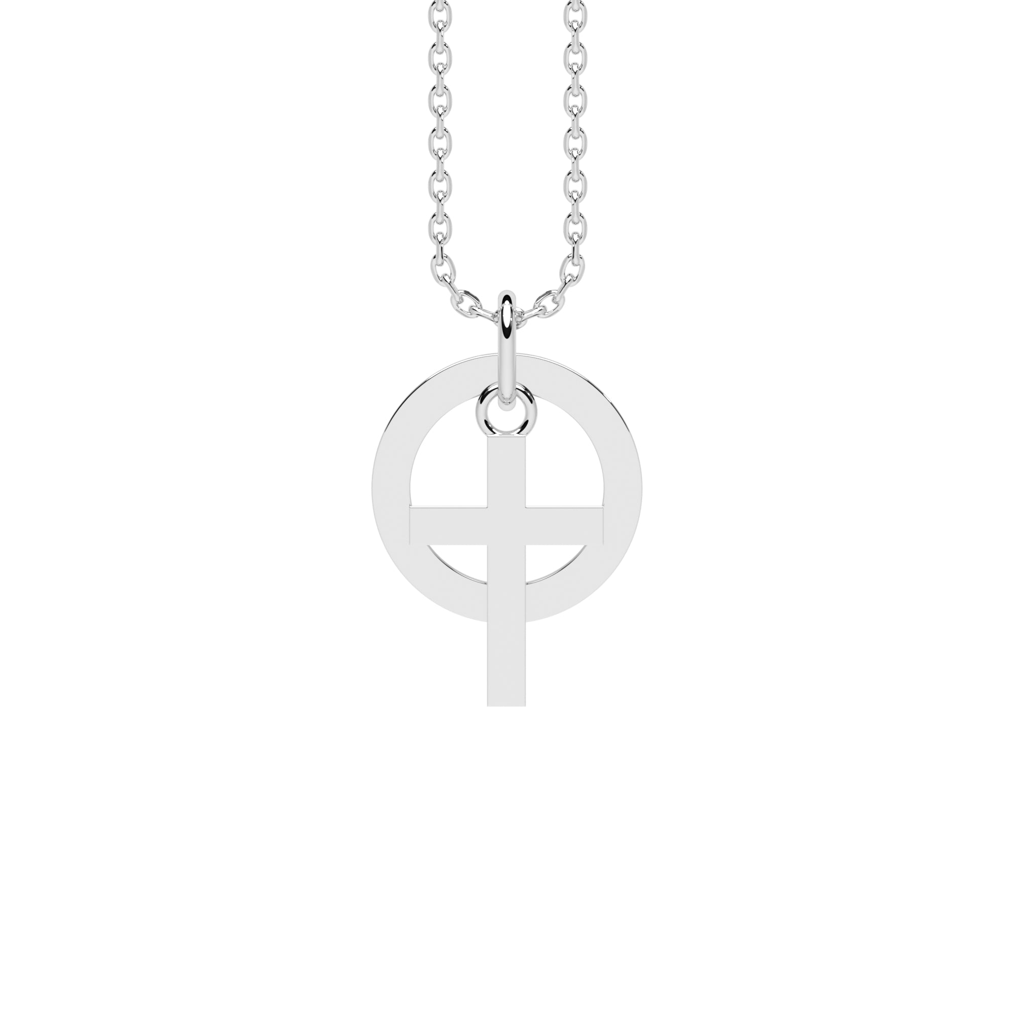 Halskette Kreis Kreuz