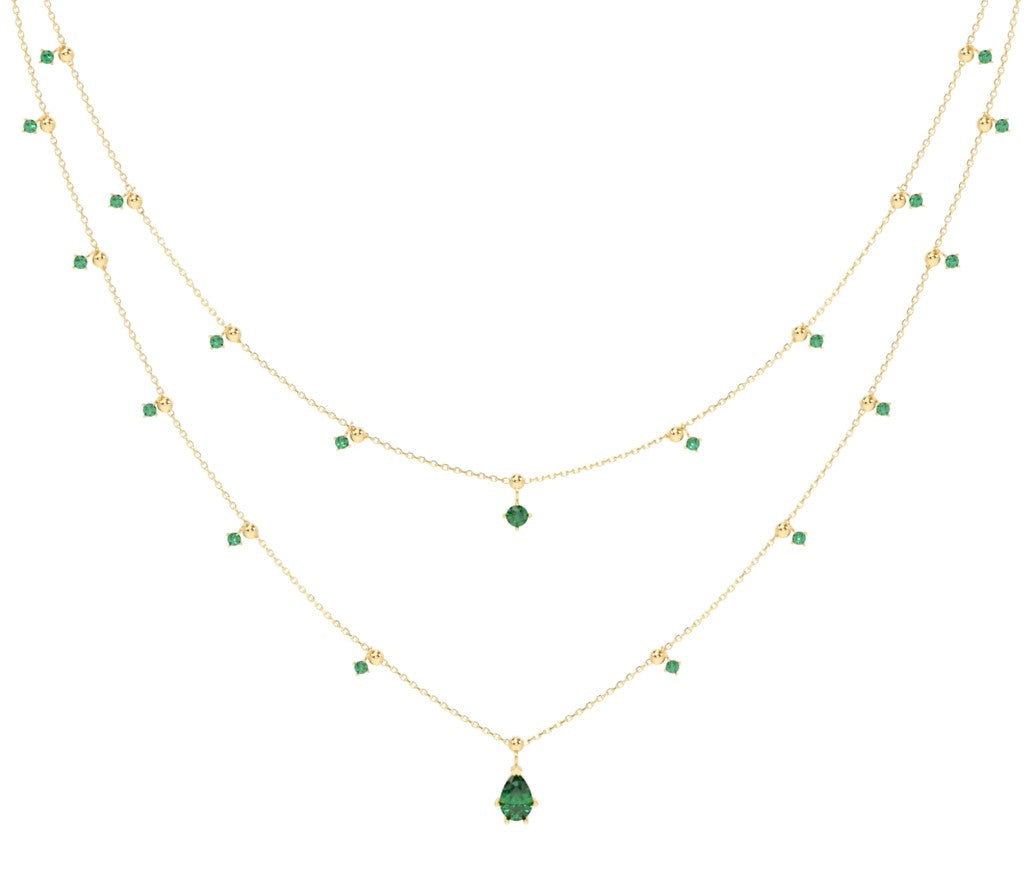 Collier grüne Zirkonia