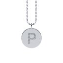 Letters with Love - Coin Buchstabe P Silber