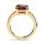 Ring roter Baguette Zirkonia Gold